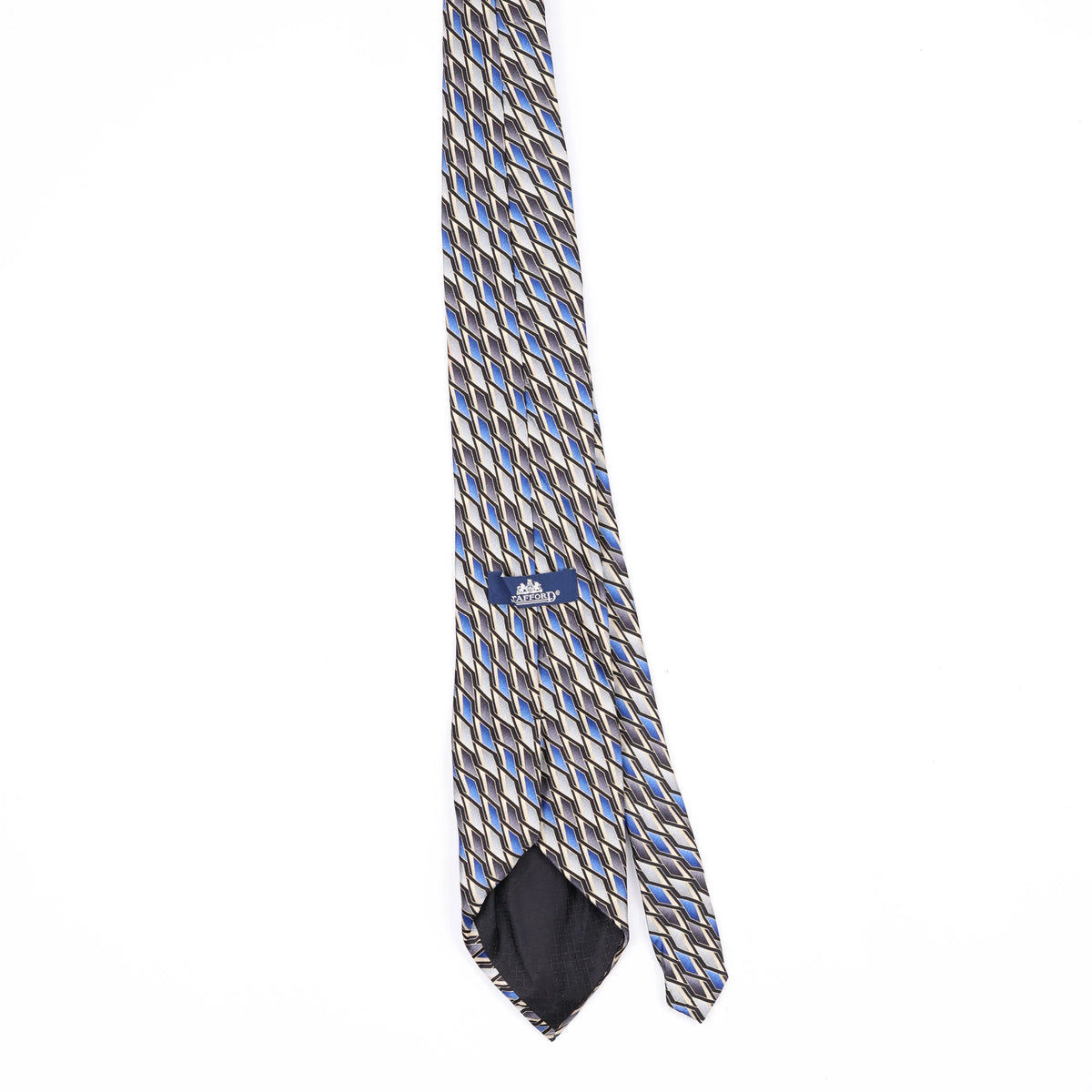 Back Back of Vintage 1990's Stafford Geometric Patterned Tie