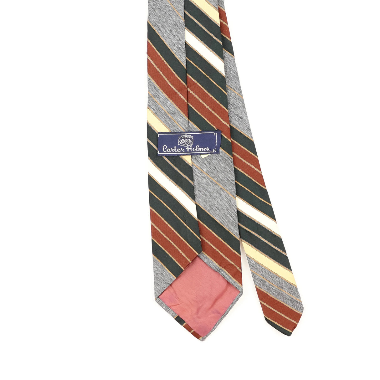 Back Detail of Vintage 1980's Striped Patterned Tie