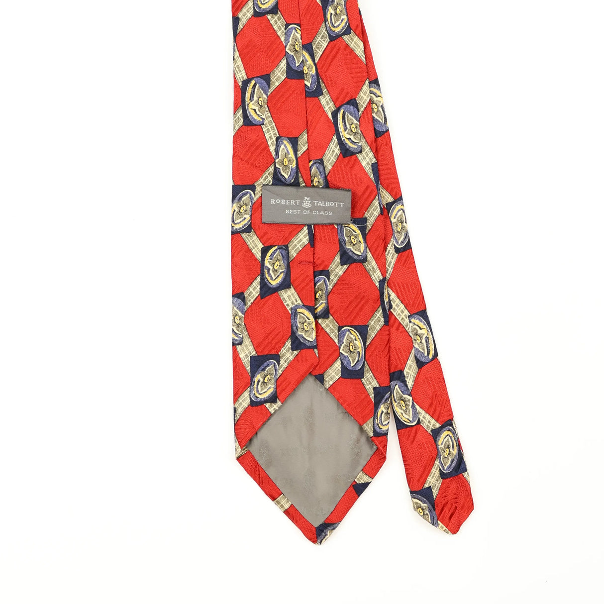 Back Back Detail of Vintage 1990's Robert Talbott Best Of Class Geometric Patterned Tie