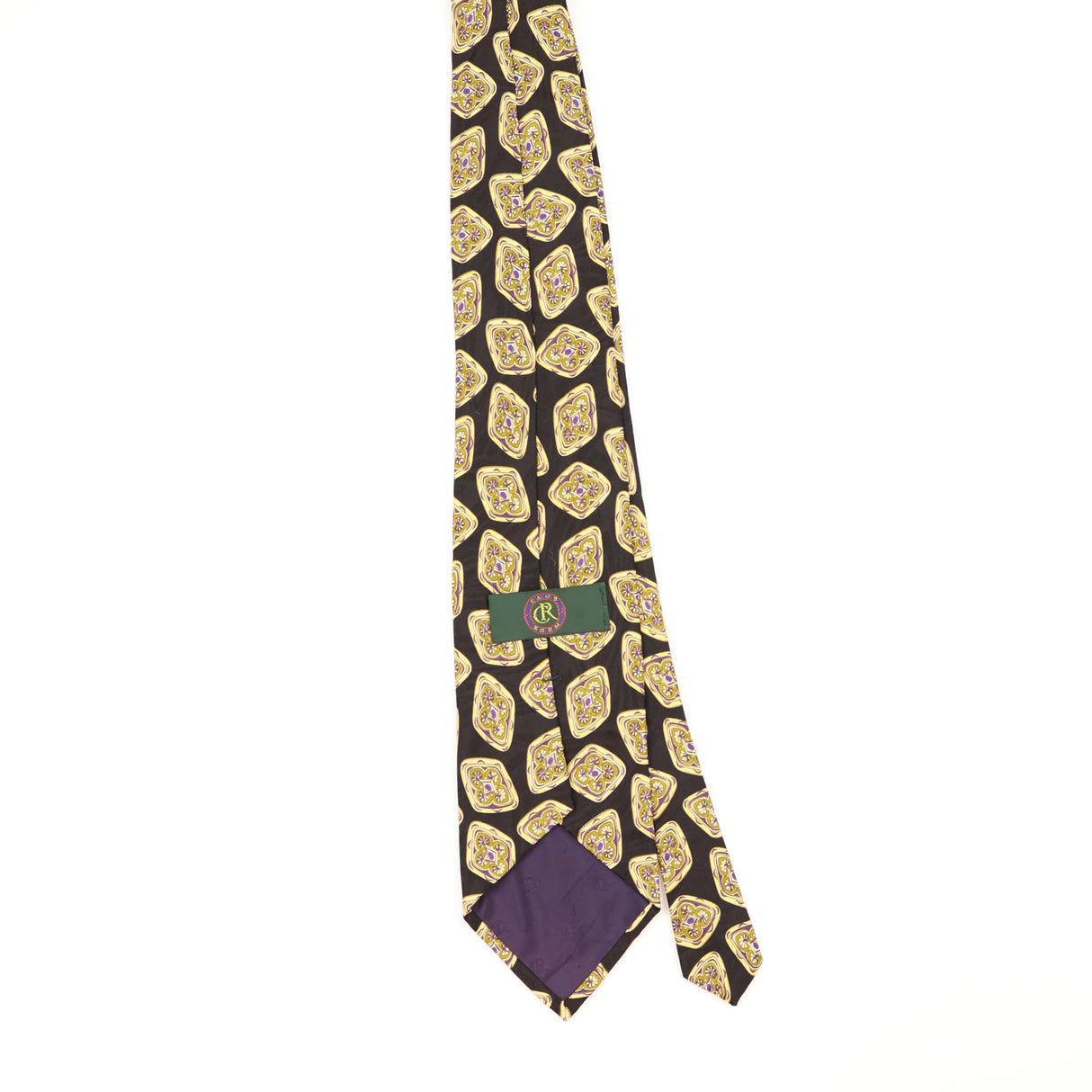 Back of Vintage 1990's Club Room Geometric Patterned Tie