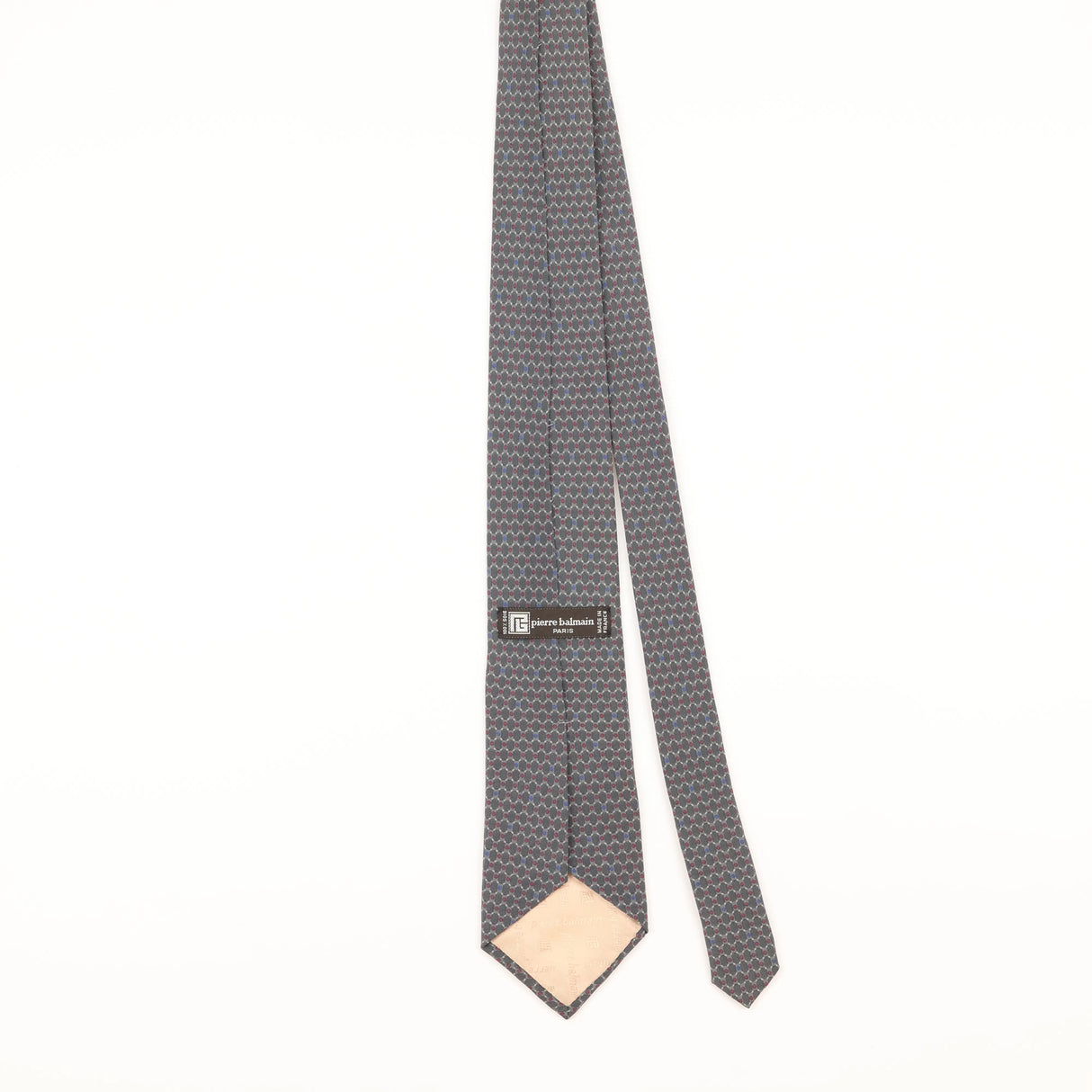 Back of Vintage 1990's Pierre Balmain Geometric Patterned Tie