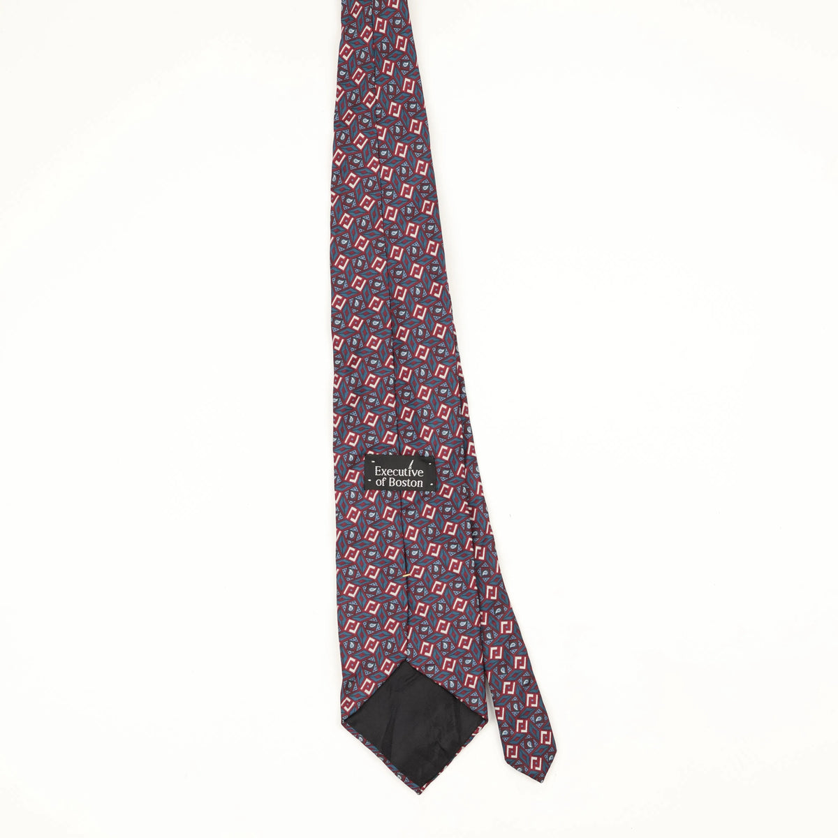 Back Back of Vintage 1990's Geometric Patterned Tie
