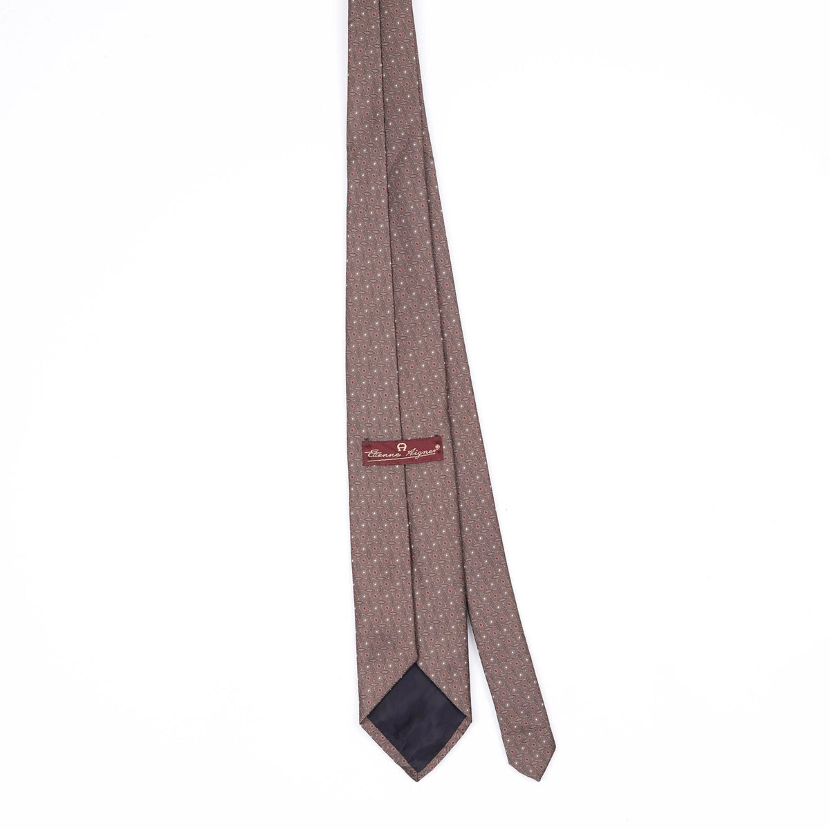 Back Back of Vintage 1990's Etienne Aigner Foulard Geometric Patterned Tie