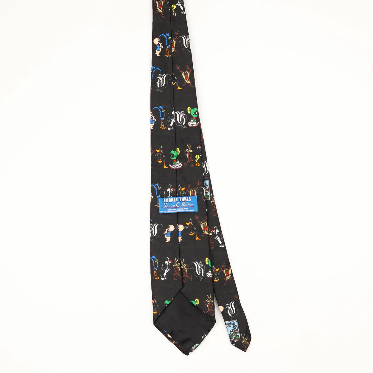 Back Back of Vintage 1990's Looney Tunes Bugs Bunny Cartoon Patterned Tie