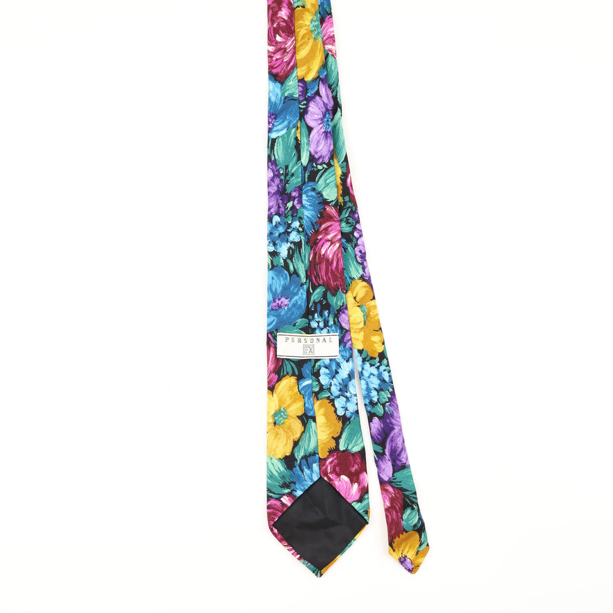 Back of Vintage 1990's Floral Patterned Tie