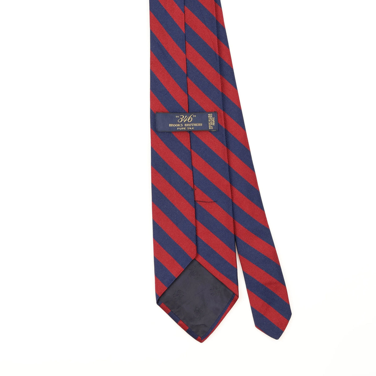 Back Detail of Vintage 1990's Brooks Brothers Striped Patterned Tie