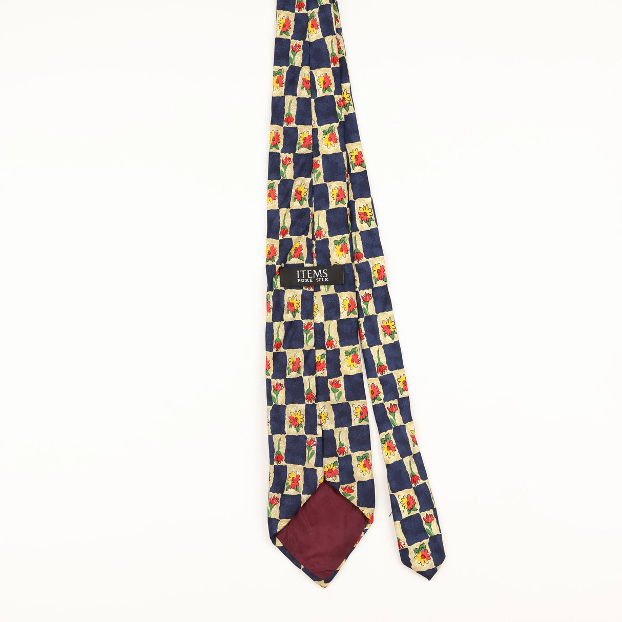 Back of Vintage 1990's Geometric Patterned Tie
