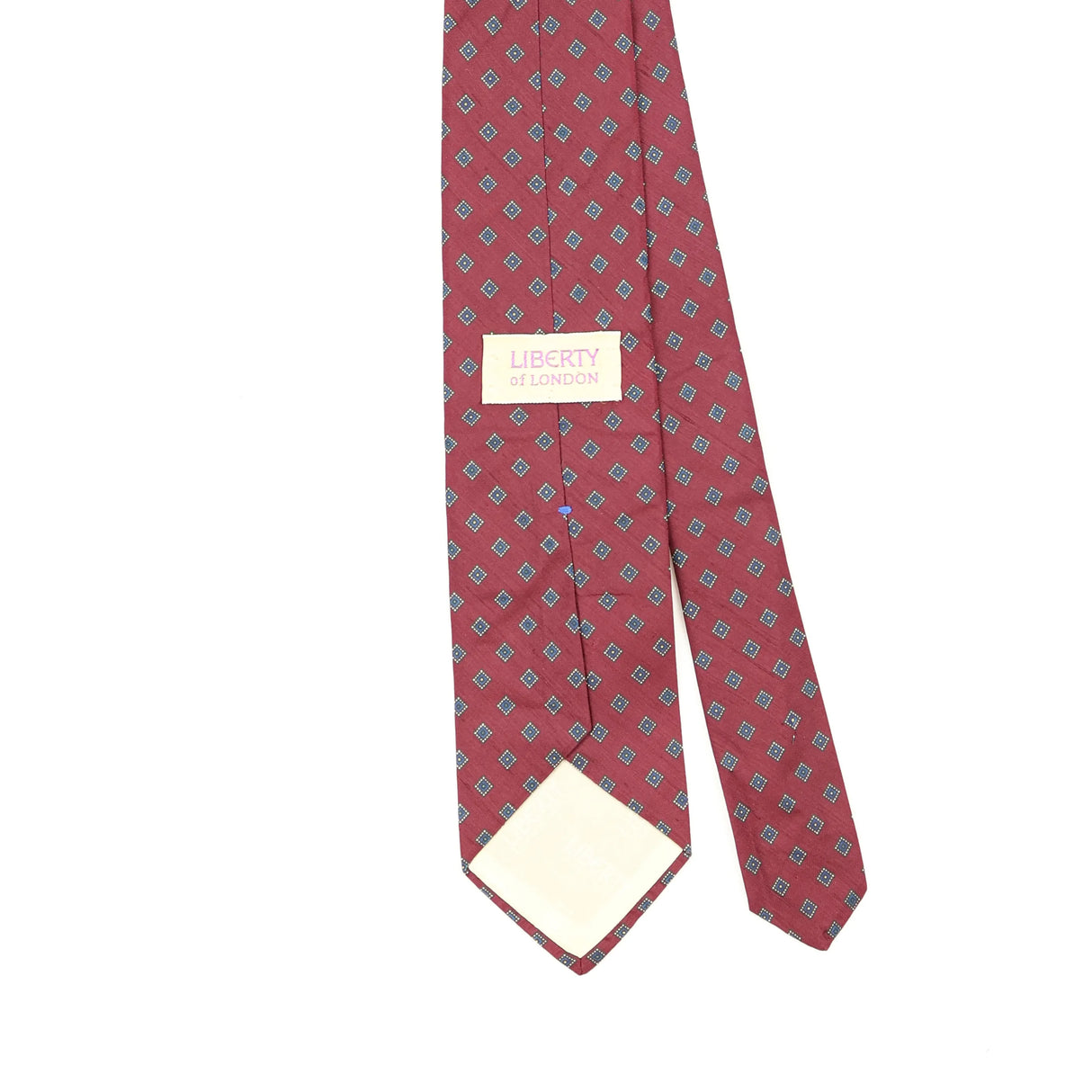 Back Back Detail of Vintage 1990's Liberty of London Geometric Patterned Tie