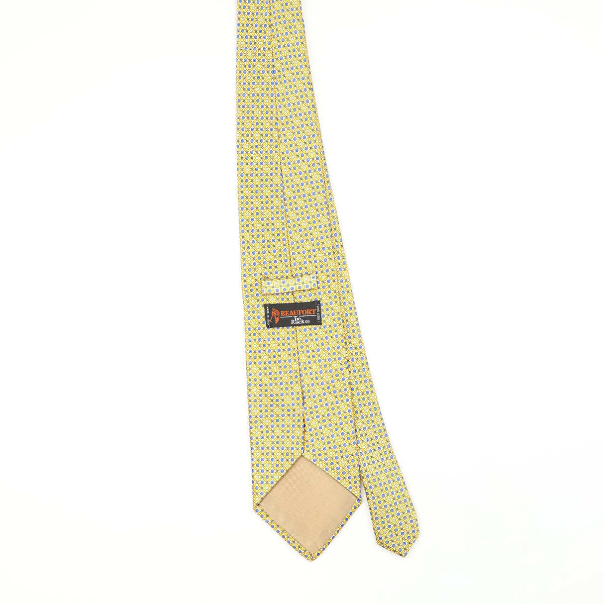 Back Back of Vintage 1990's Tie Rack Beaufort Geometric Patterned Tie