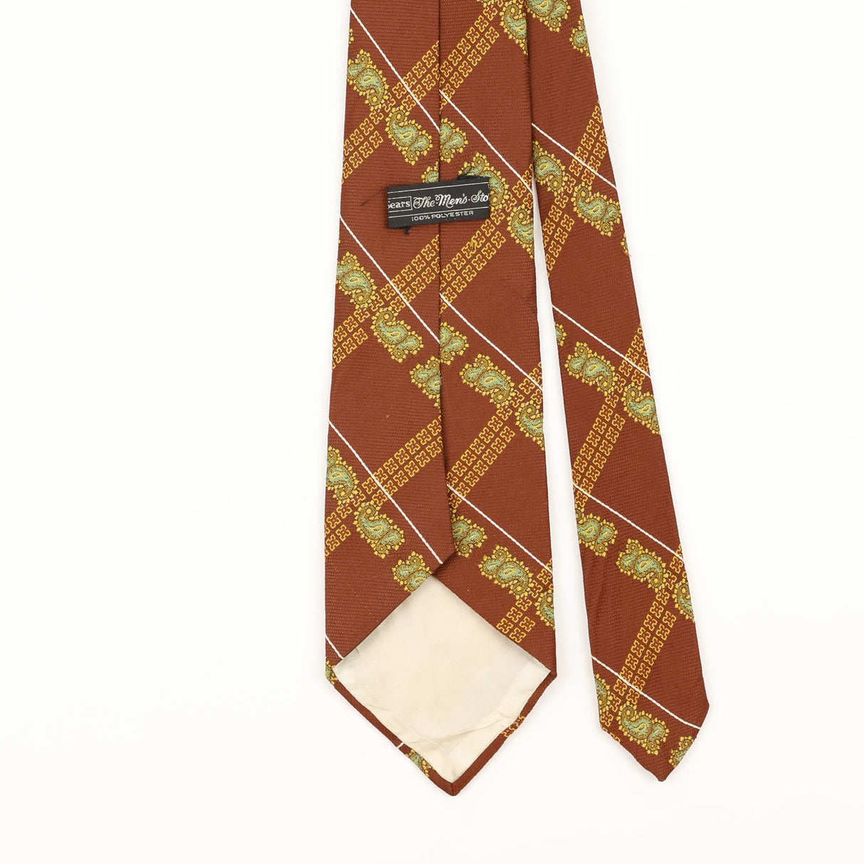 Back Detail of Vintage 1980's Abstract Patterned Tie