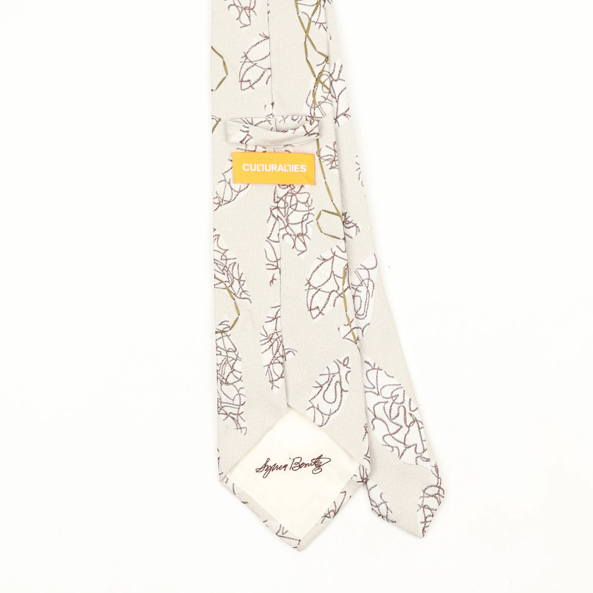 Back Back Detail of Vintage 1990's Abstract Patterned Tie