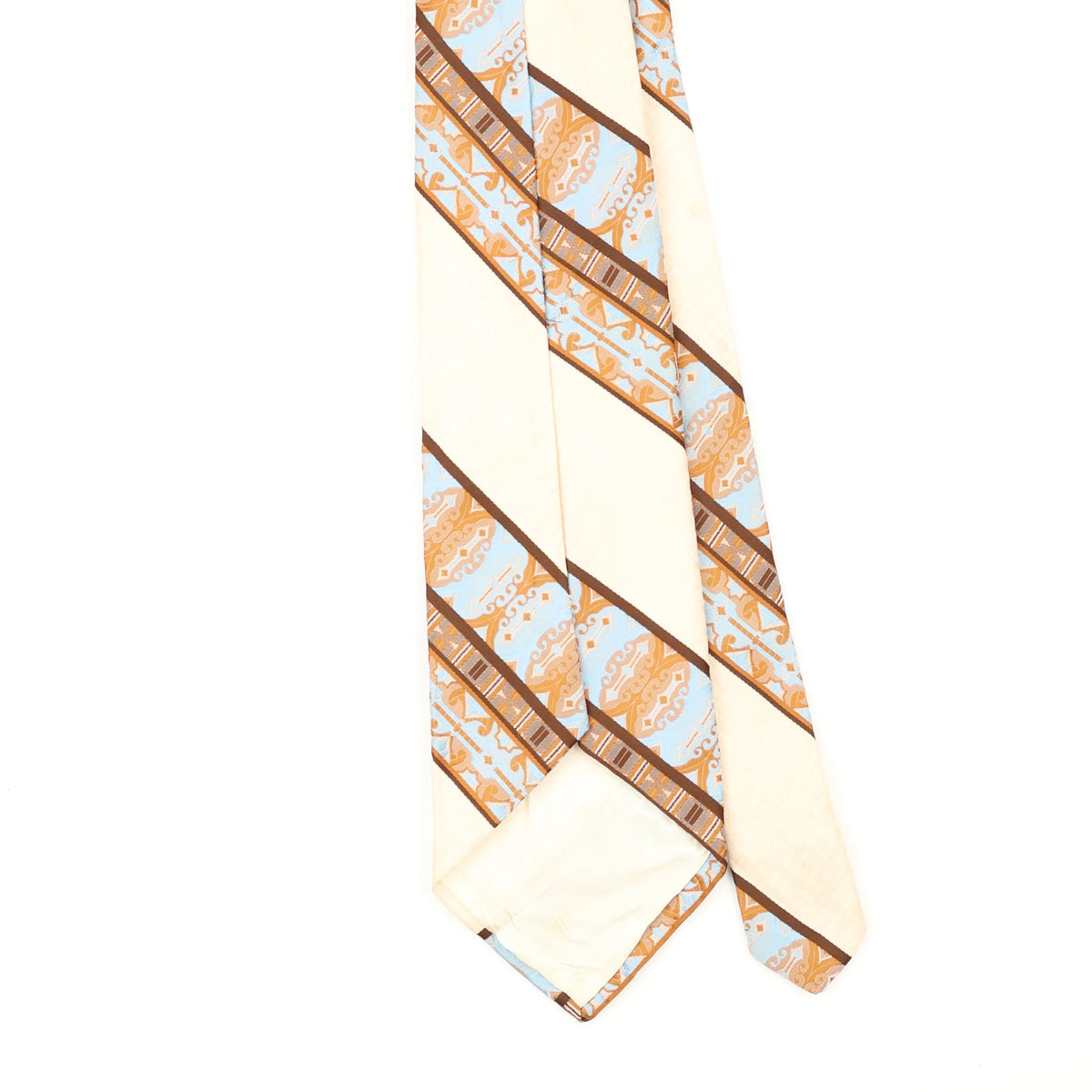 Back Back Detail of Vintage 1980's Striped Patterned Tie