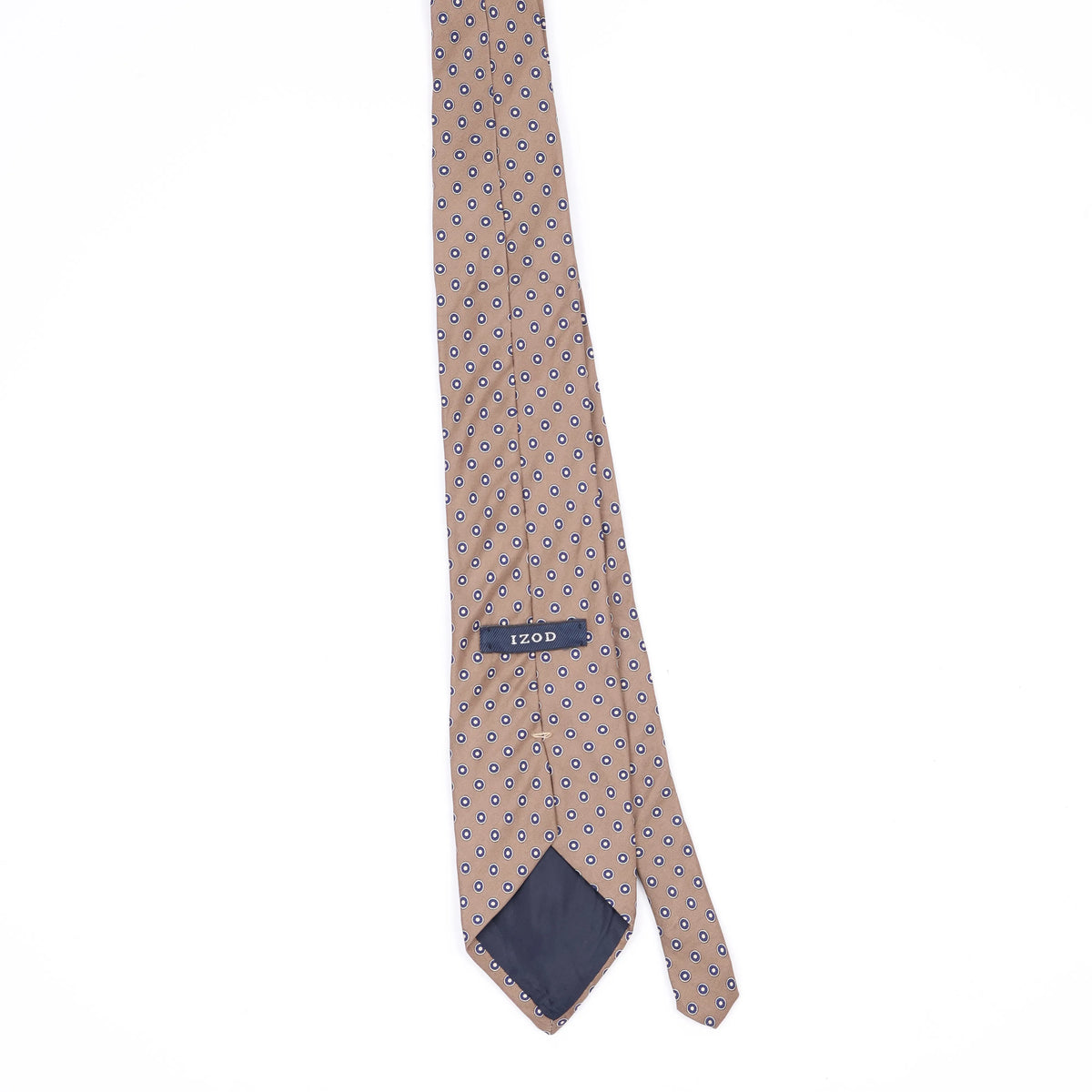 Back Back of Vintage Izod Foulard Polka Dot Patterned Tie