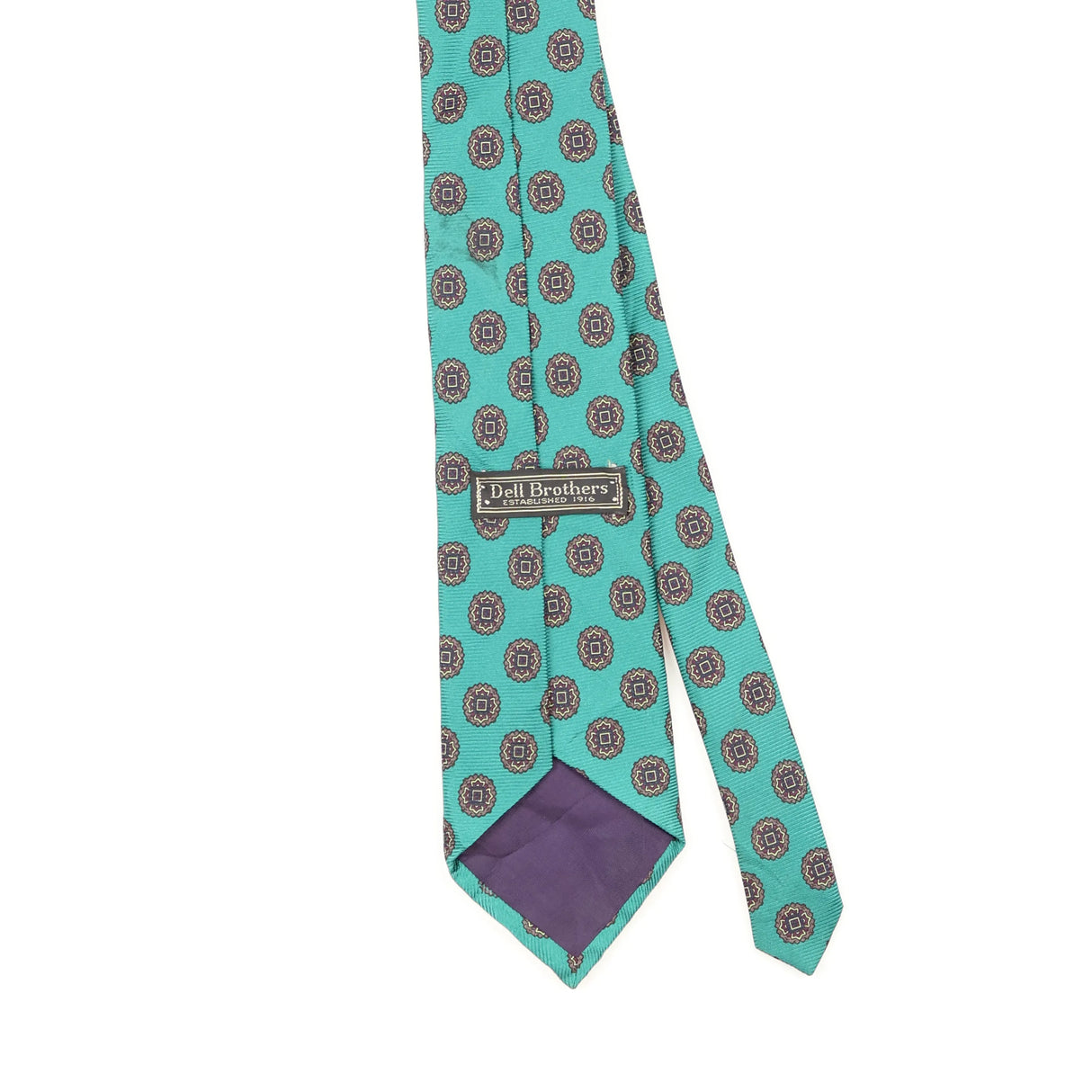 Back Detail of Vintage 1990's Geometric Patterned Tie
