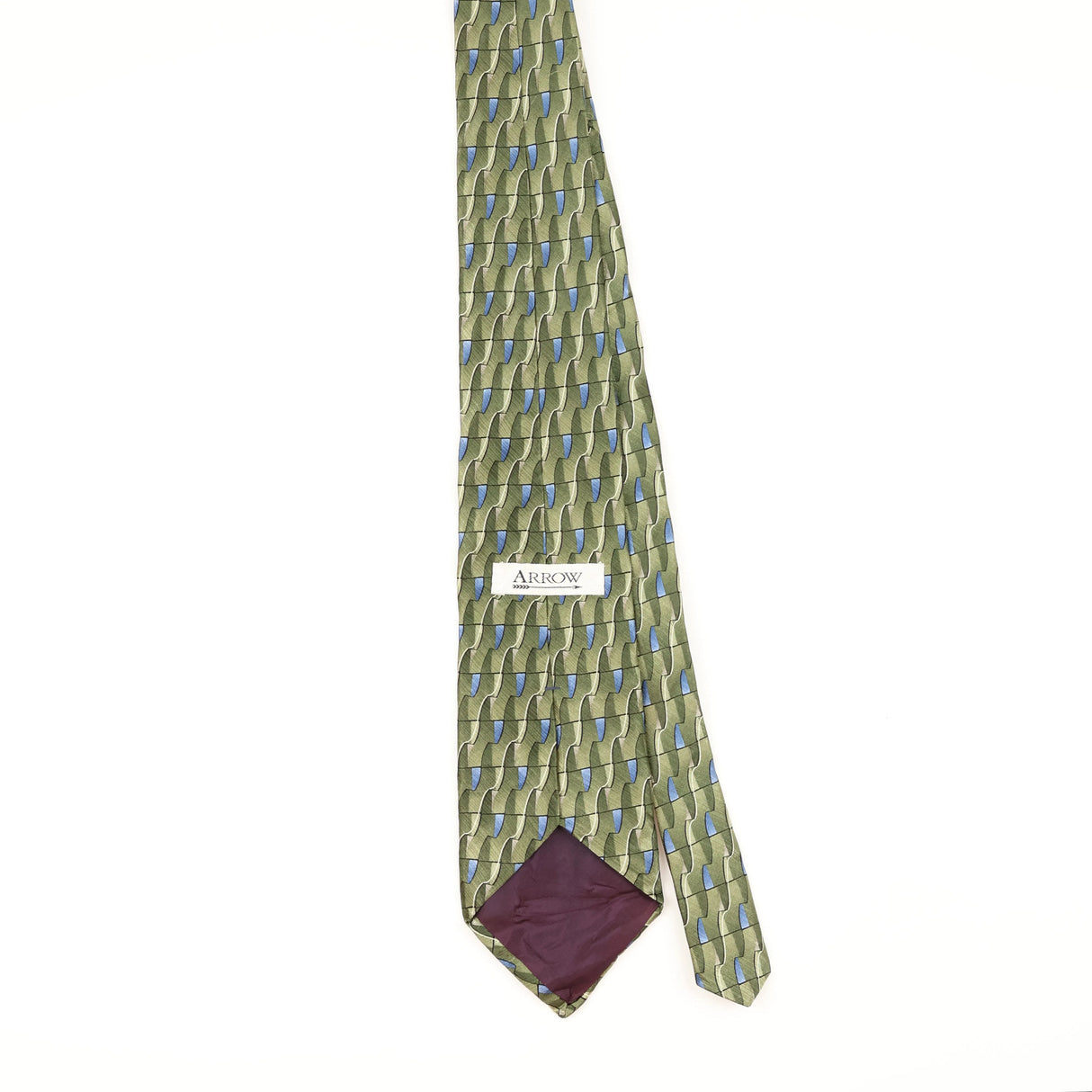Back of Vintage 1990's Geometric Patterned Tie
