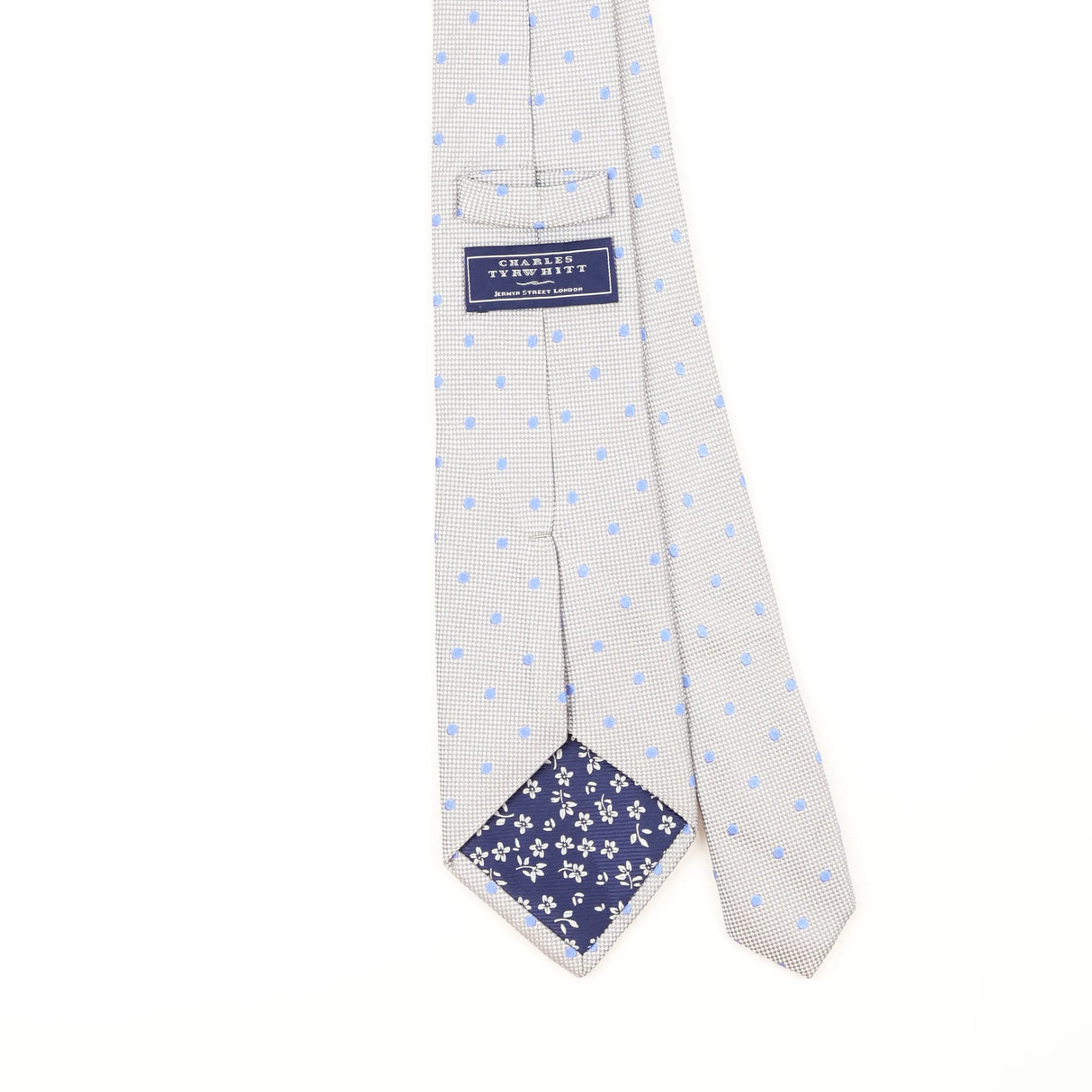 Back Detail of Vintage Charles Tyrwhitt Polka Dot Patterned Tie