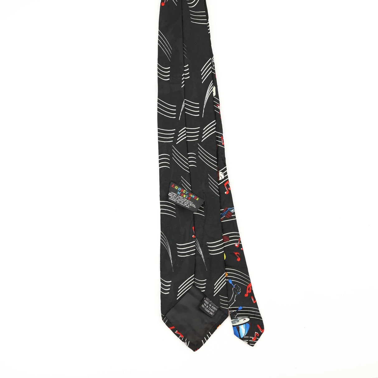 Back Back of Vintage 1990's Looney Tunes Bugs Bunny Cartoon Patterned Tie