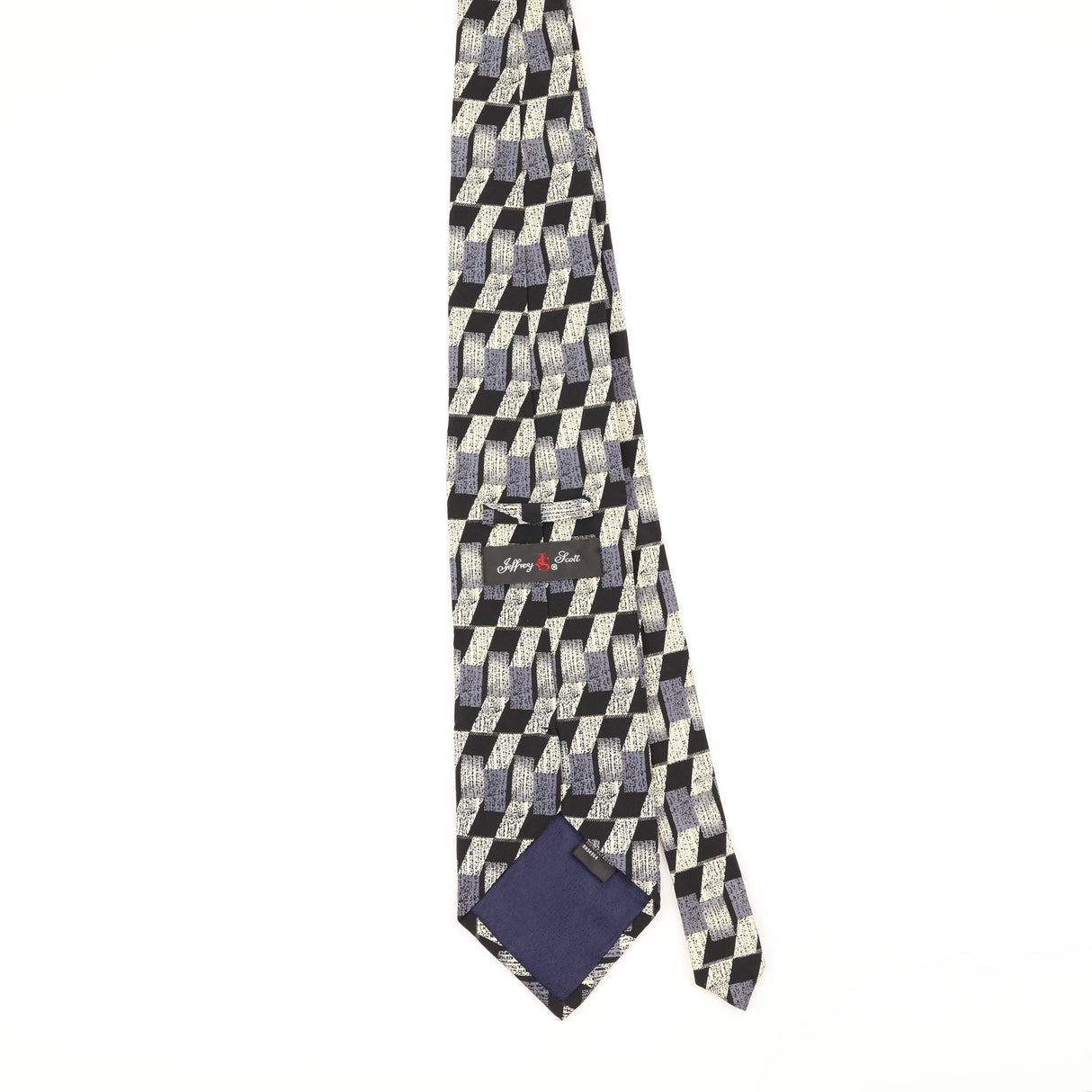 Back of Vintage Geometric Patterned Tie