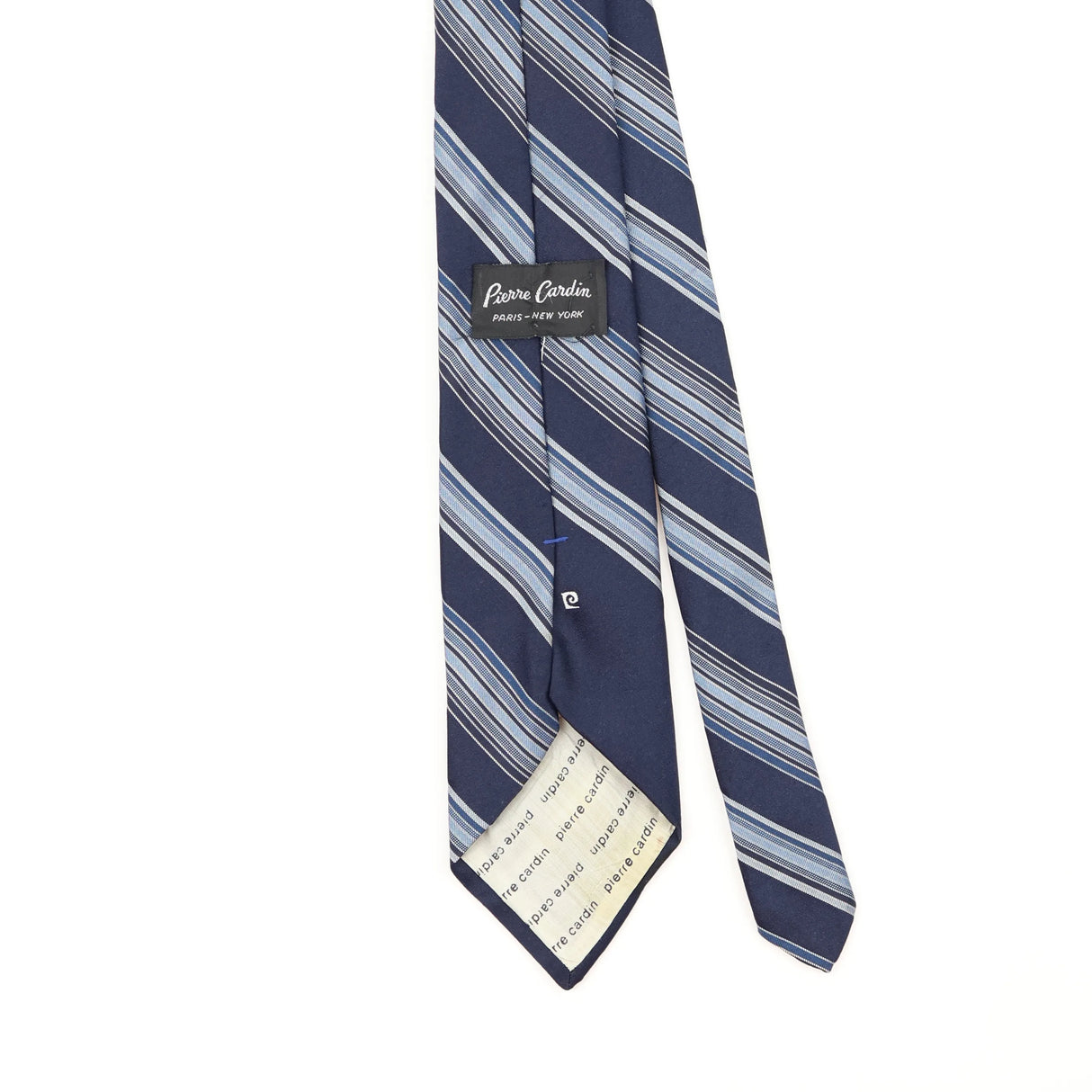 Back Back Detail of Vintage 1990's Pierre Cardin Striped Patterned Tie