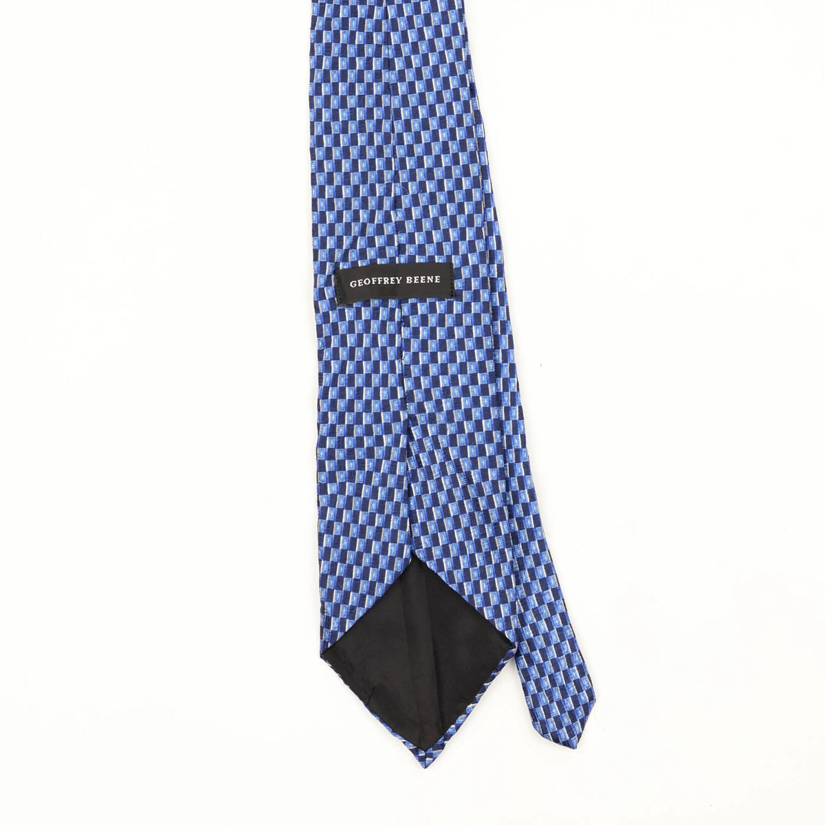 Back Back Detail of Vintage 1990's Geoffrey Beene Check Patterned Tie