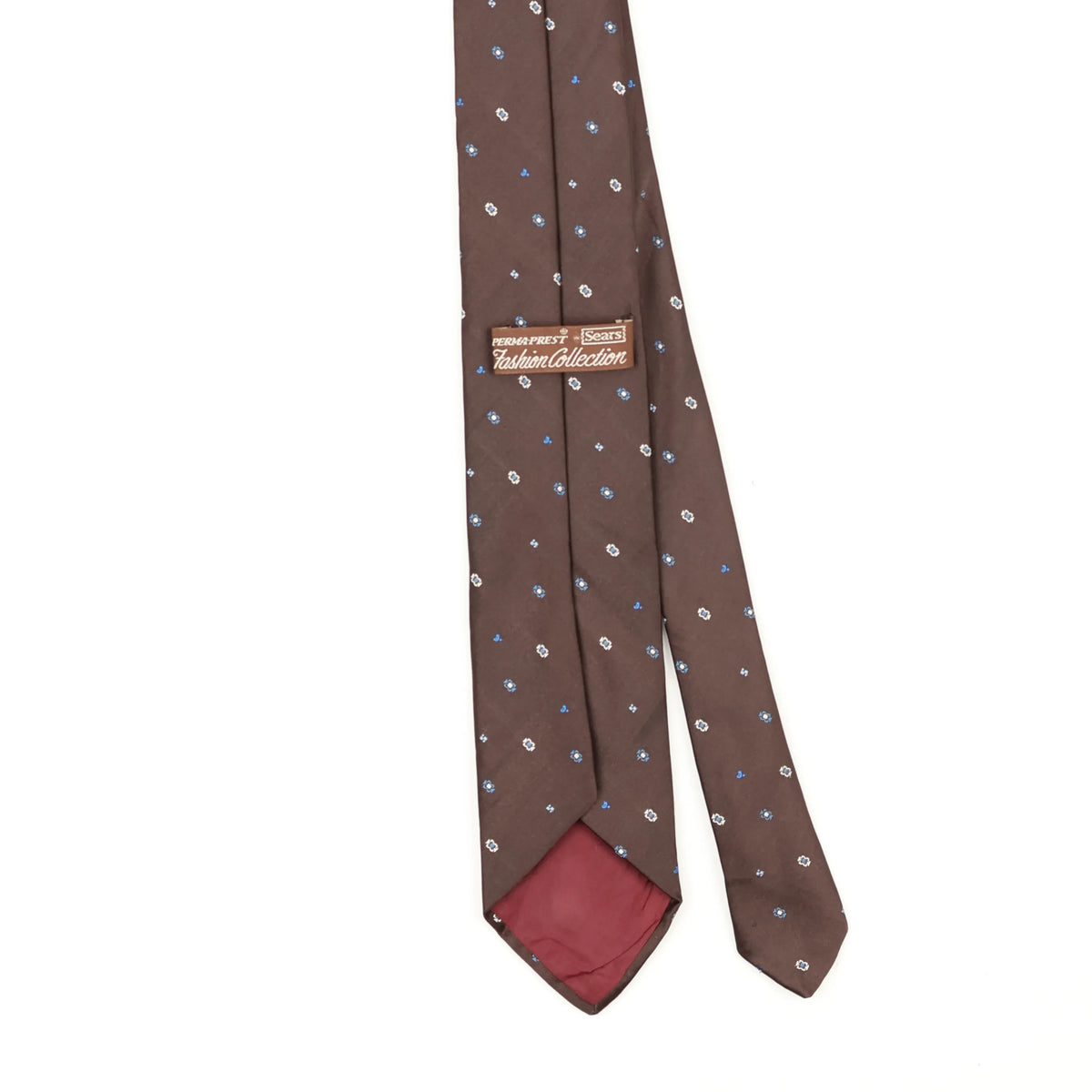 Back Back Detail of Vintage 1990's Sears Geometric Patterned Tie