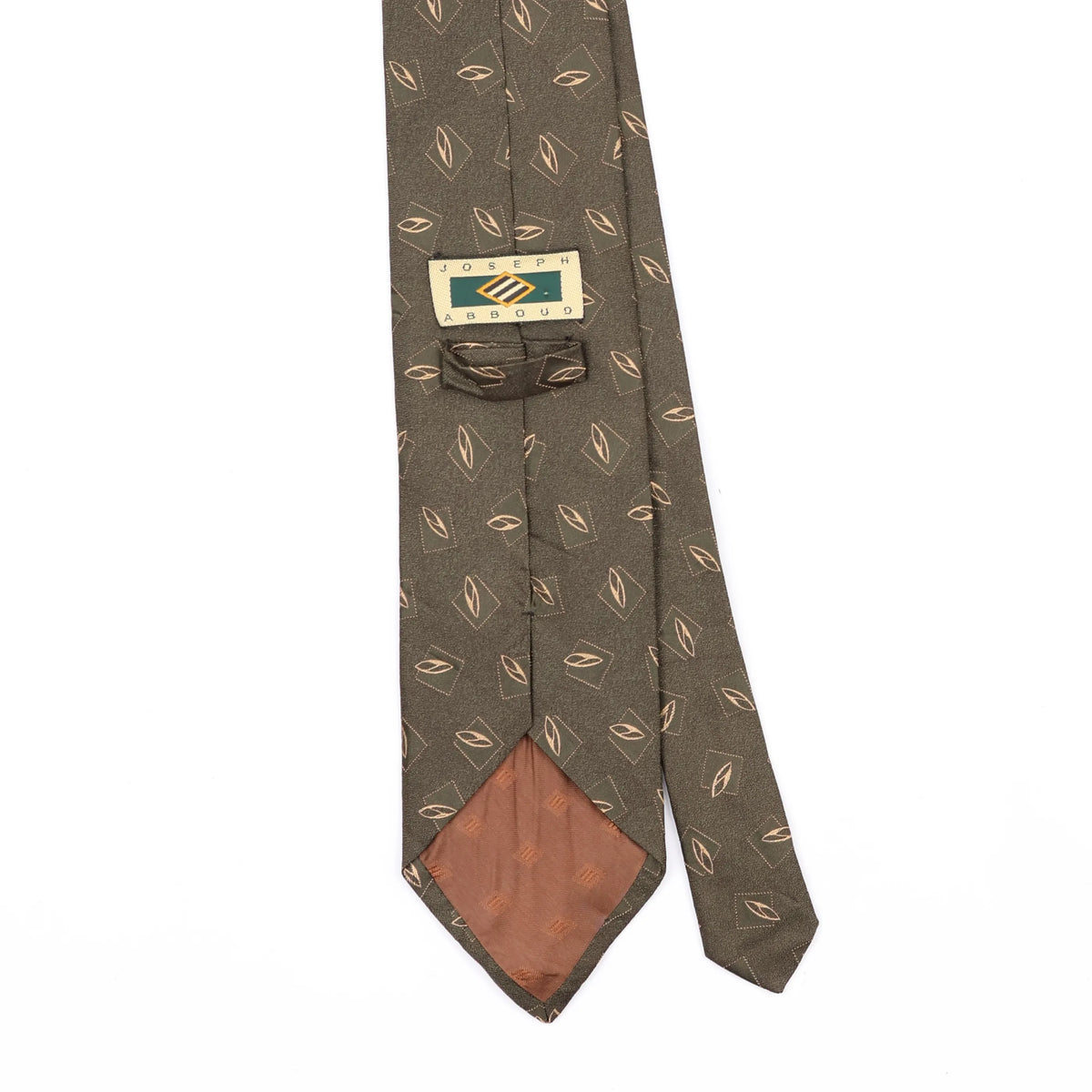 Back Back Detail of Vintage 1990's Joseph Aboud Geometric Patterned Tie