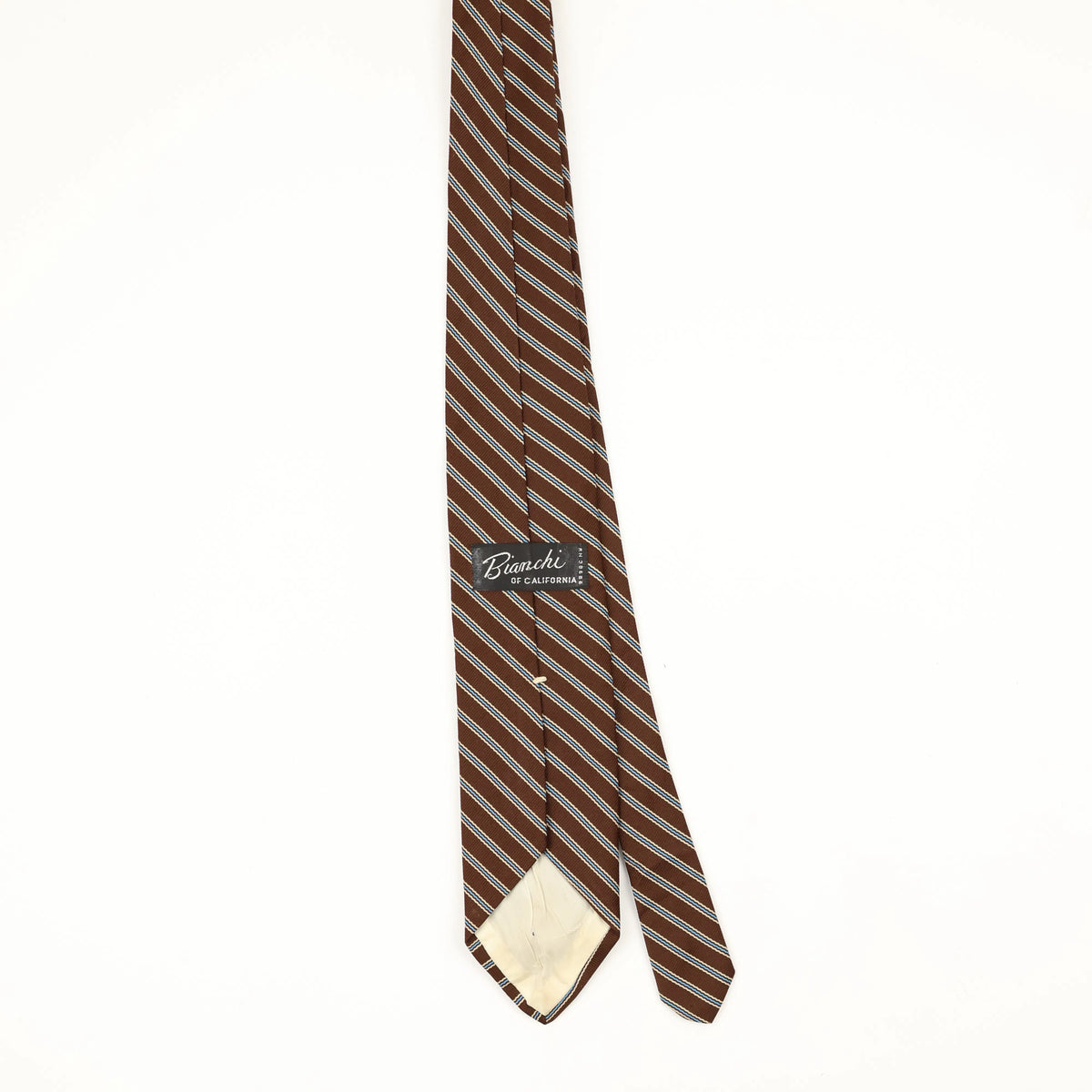 Back Back of Vintage 1980's Striped Patterned Tie
