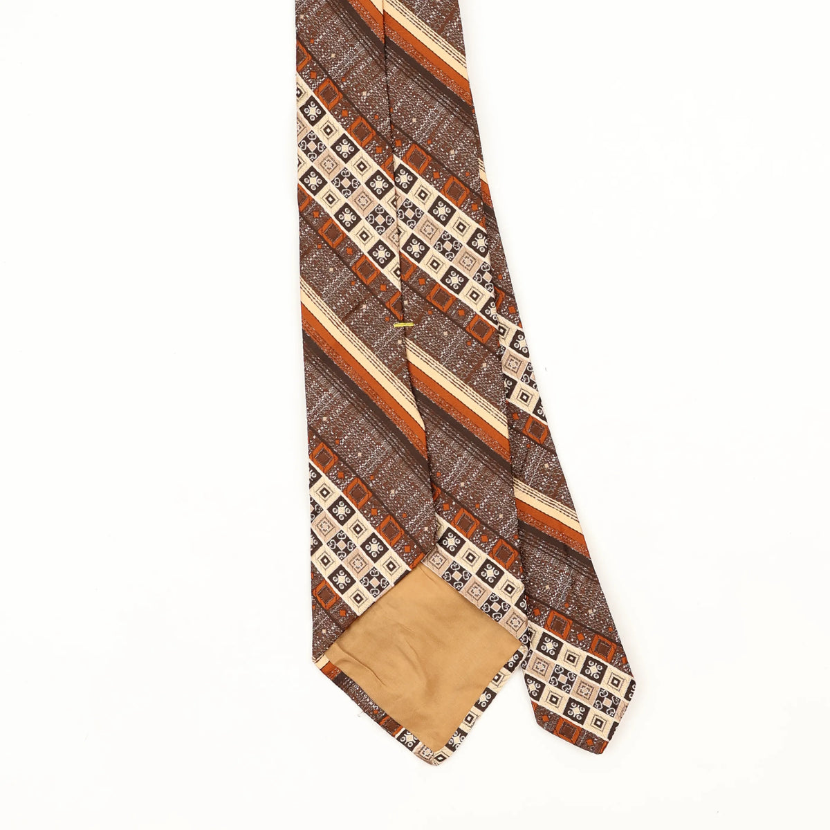 Back Back Detail of Vintage 1980's Striped Patterned Tie