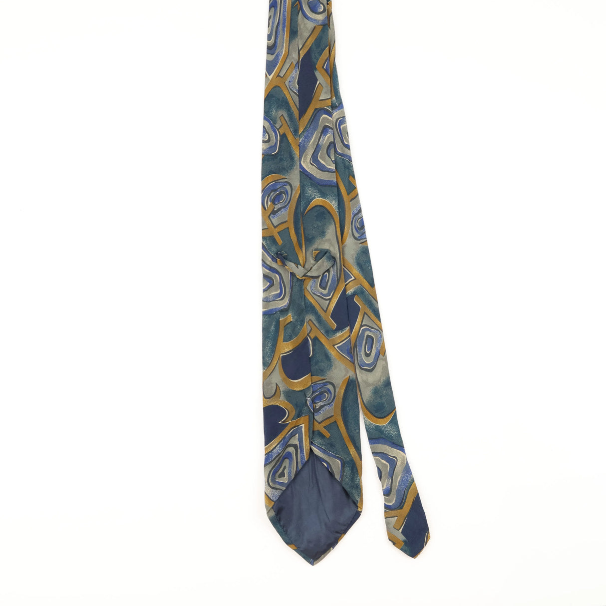 Back of Vintage 1990's Geoffrey Beene Abstract Patterned Tie