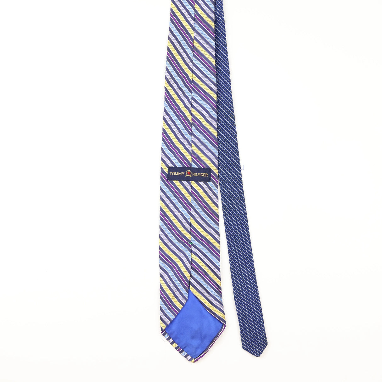 Back of Vintage Tommy Hilfiger Striped Patterned Tie