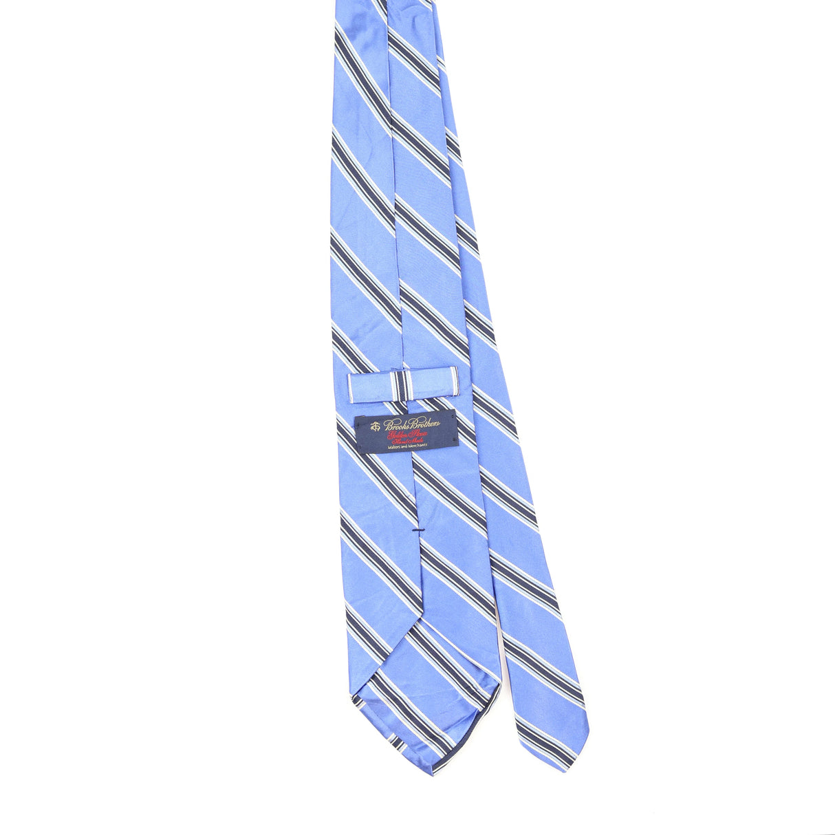 Back Back of Vintage 1990's Brooks Brothers Striped Patterned Tie
