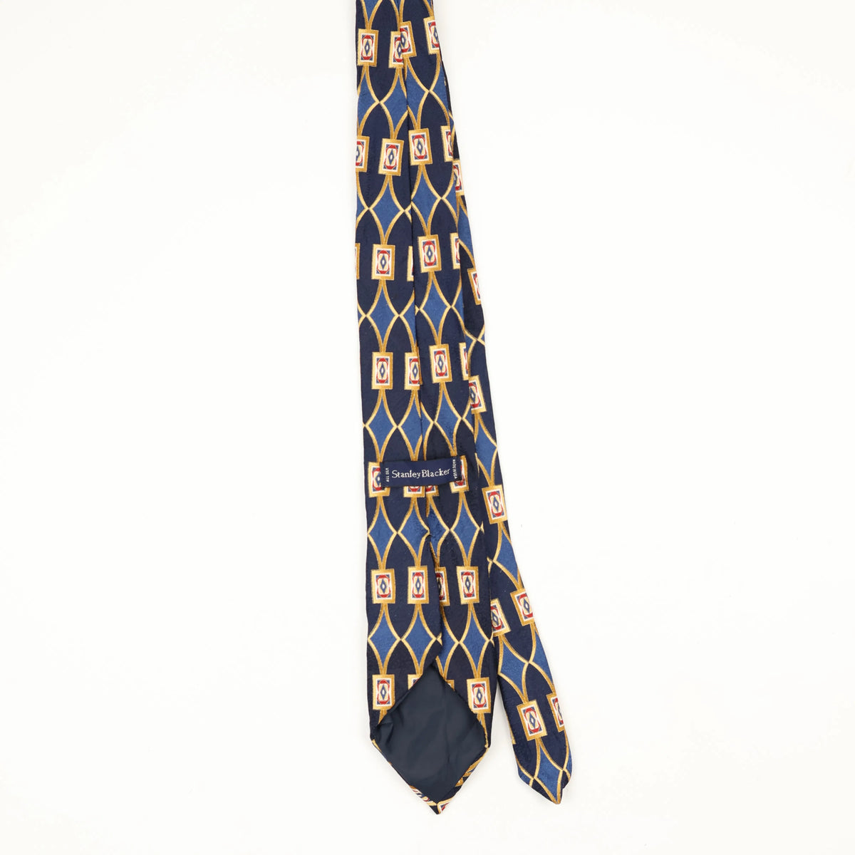 Back Back of Vintage 1990's Geometric Patterned Tie