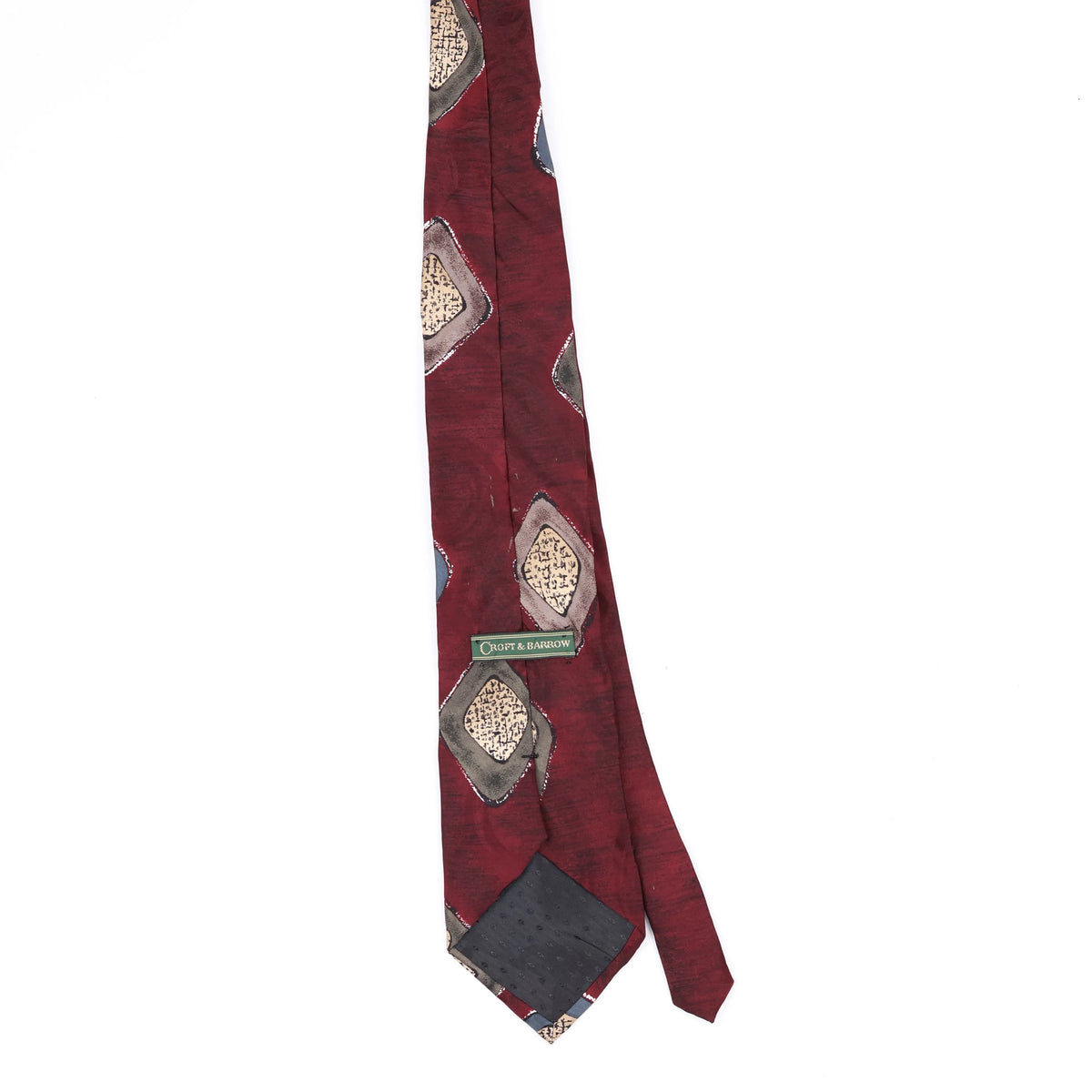 Back Back of Vintage 1990's Croft & Barrow Abstract Patterned Tie