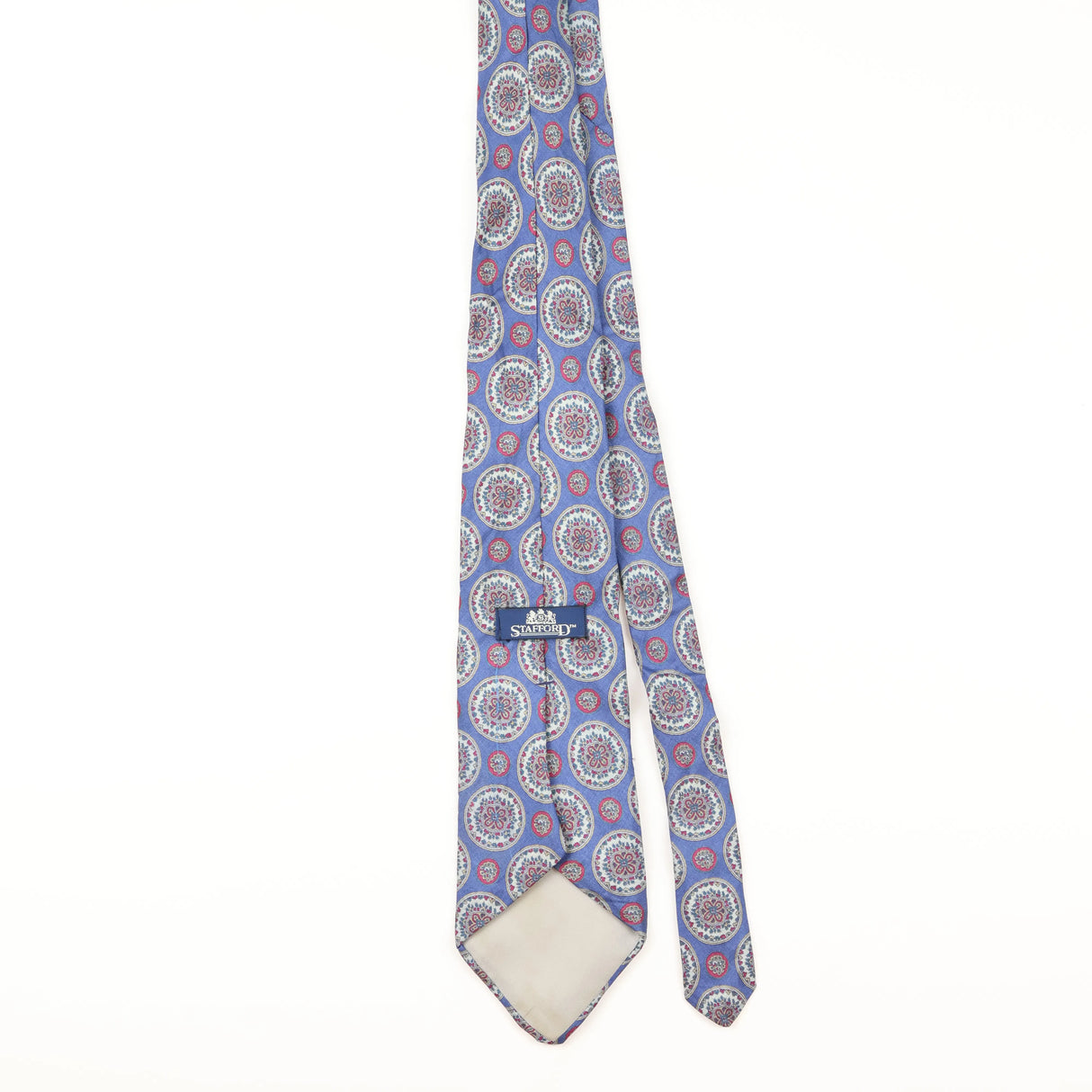 Back of Vintage Stafford Geometric Patterned Tie