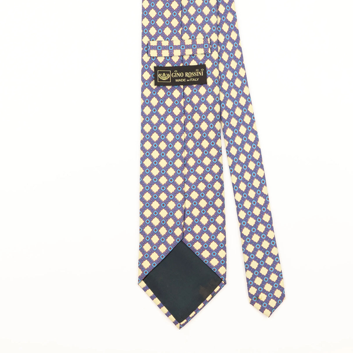 Back Detail of Vintage 1990's Geometric Patterned Tie