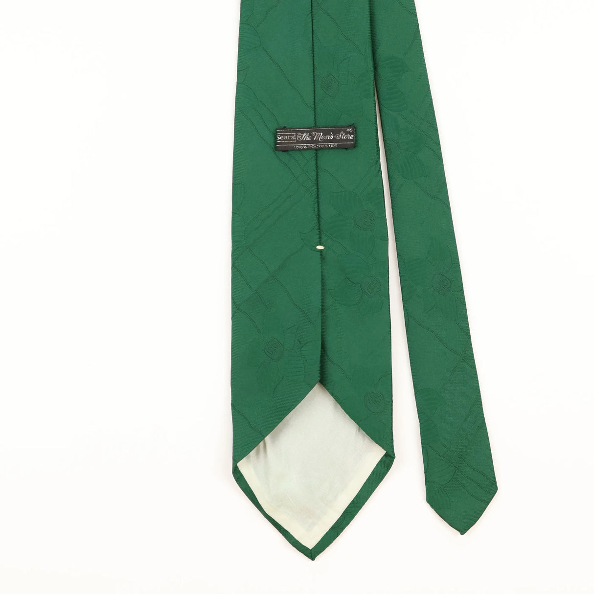 Back Detail of Vintage Sears Plain Patterned Tie