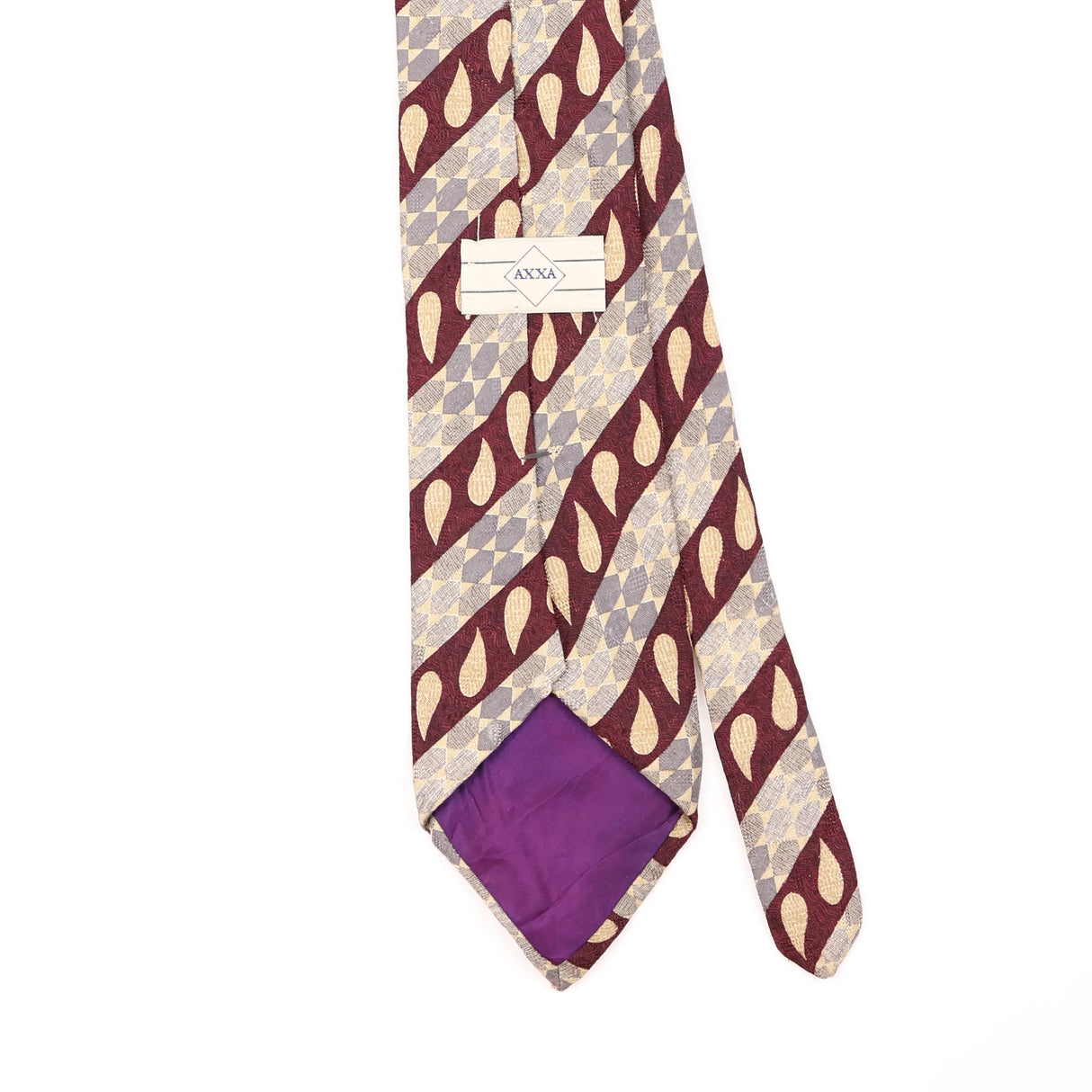 Back Detail of Vintage 1990's Striped Patterned Tie
