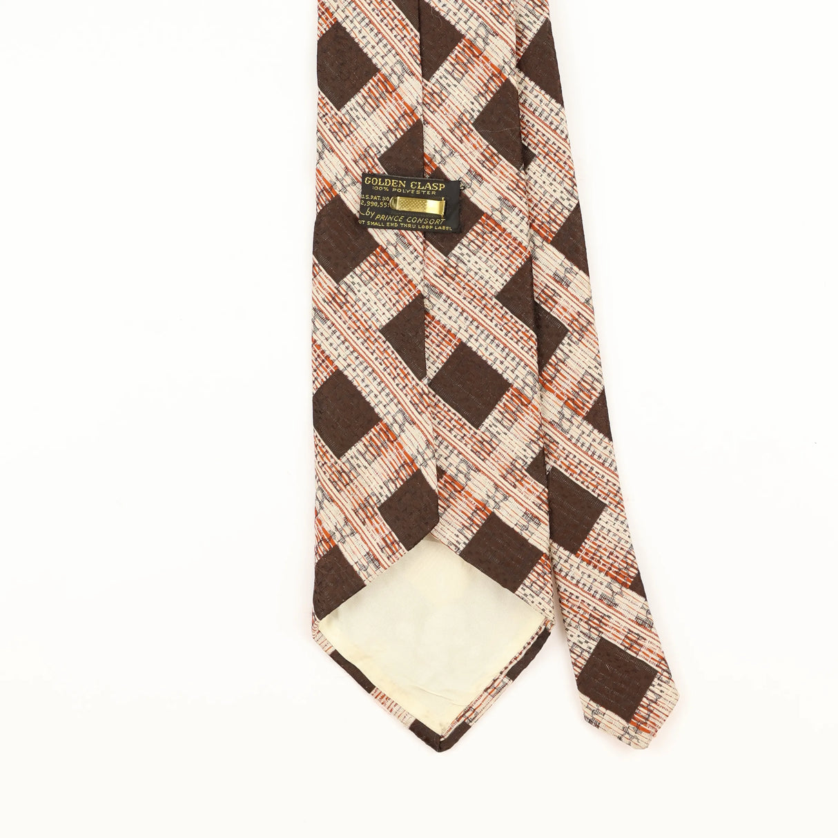 Back Detail of Vintage 1980's Geometric Patterned Tie