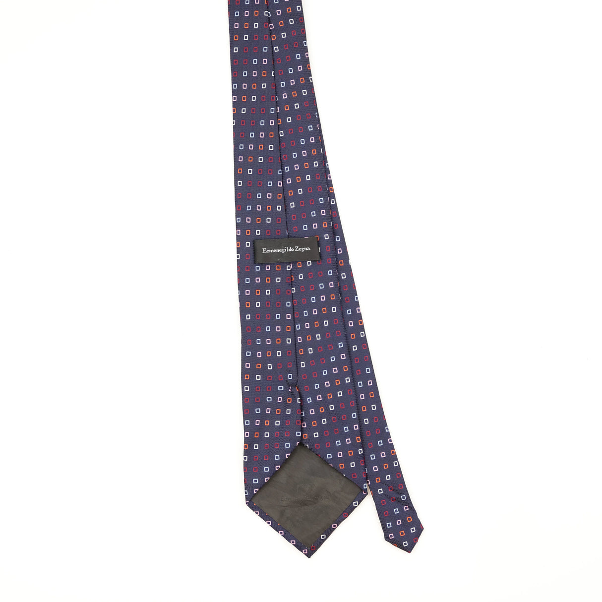 Back Back of Vintage 1990's Ermenegildo Zegna Geometric Patterned Tie