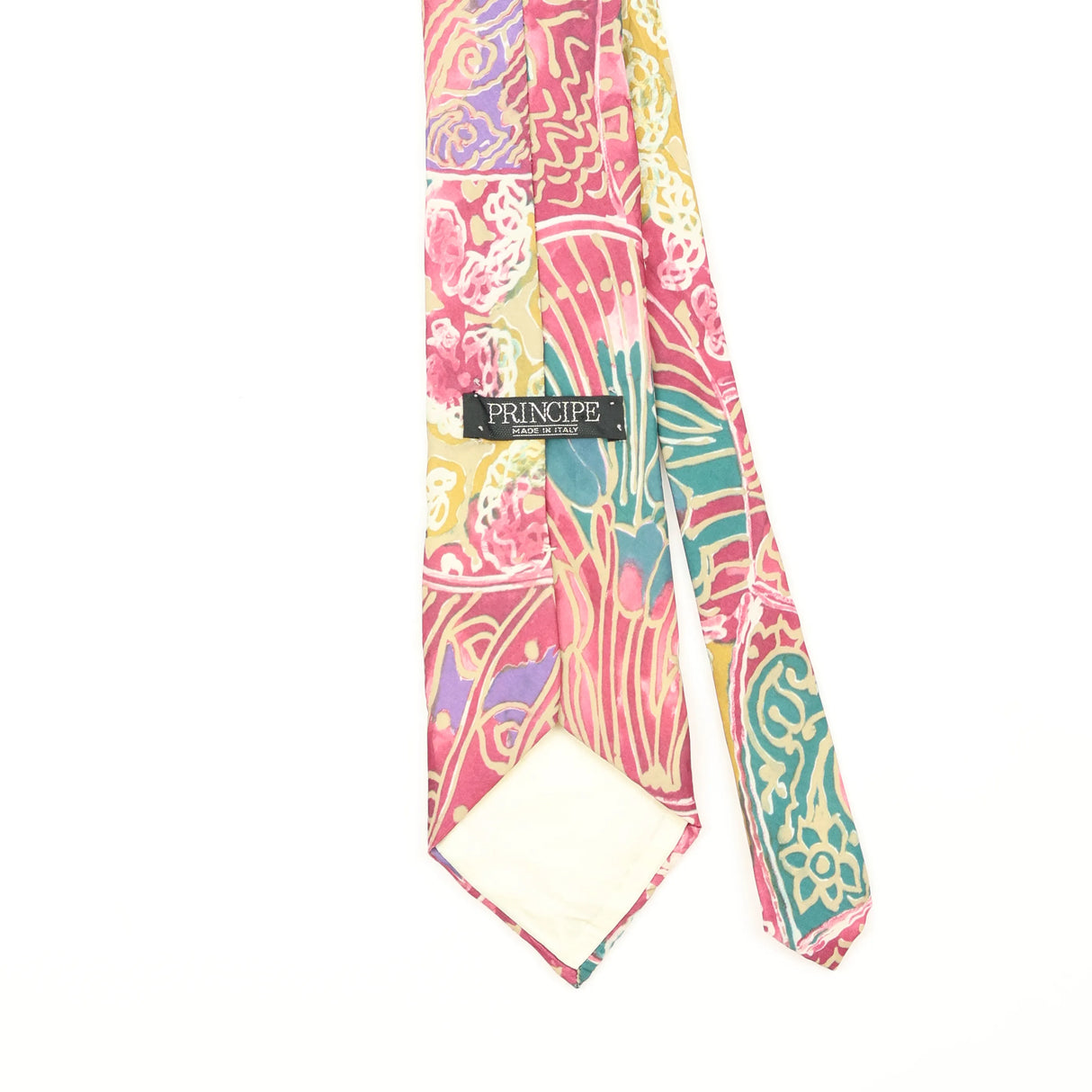Back Back Detail of Vintage 1990's Abstract Patterned Tie