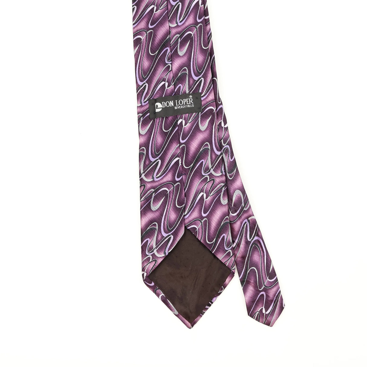 Back Back Detail of Vintage 1990's Don Loper Geometric Patterned Tie