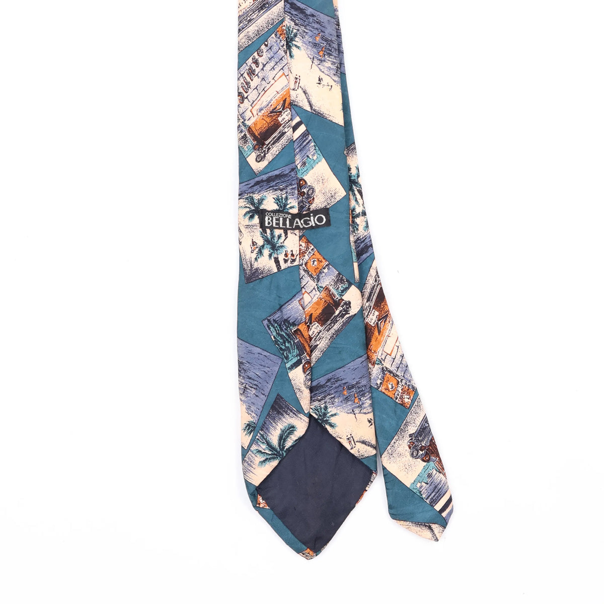 Back Back Detail of Vintage 1990's Postcard Abstract Patterned Tie