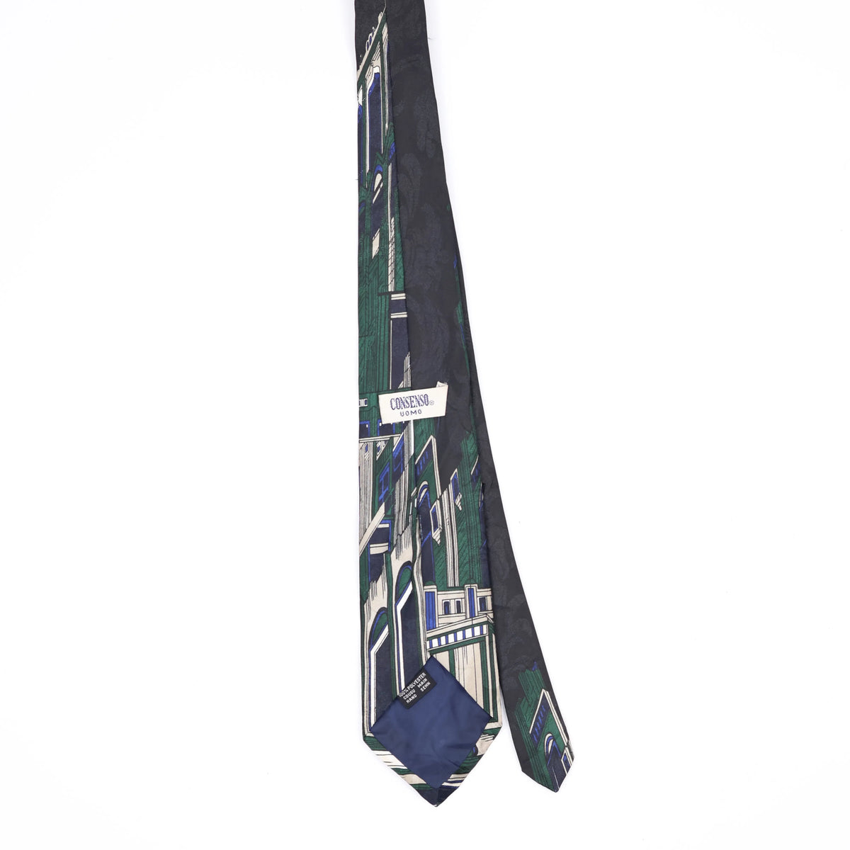 Back Back of Vintage 1990's Abstract Patterned Tie