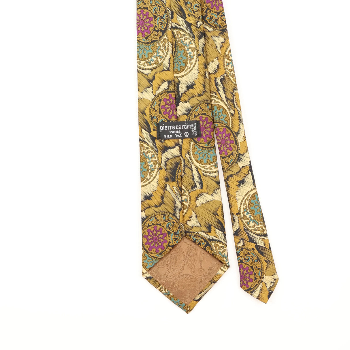 Back Detail of Vintage 1990's Pierre Cardin Abstract Patterned Tie