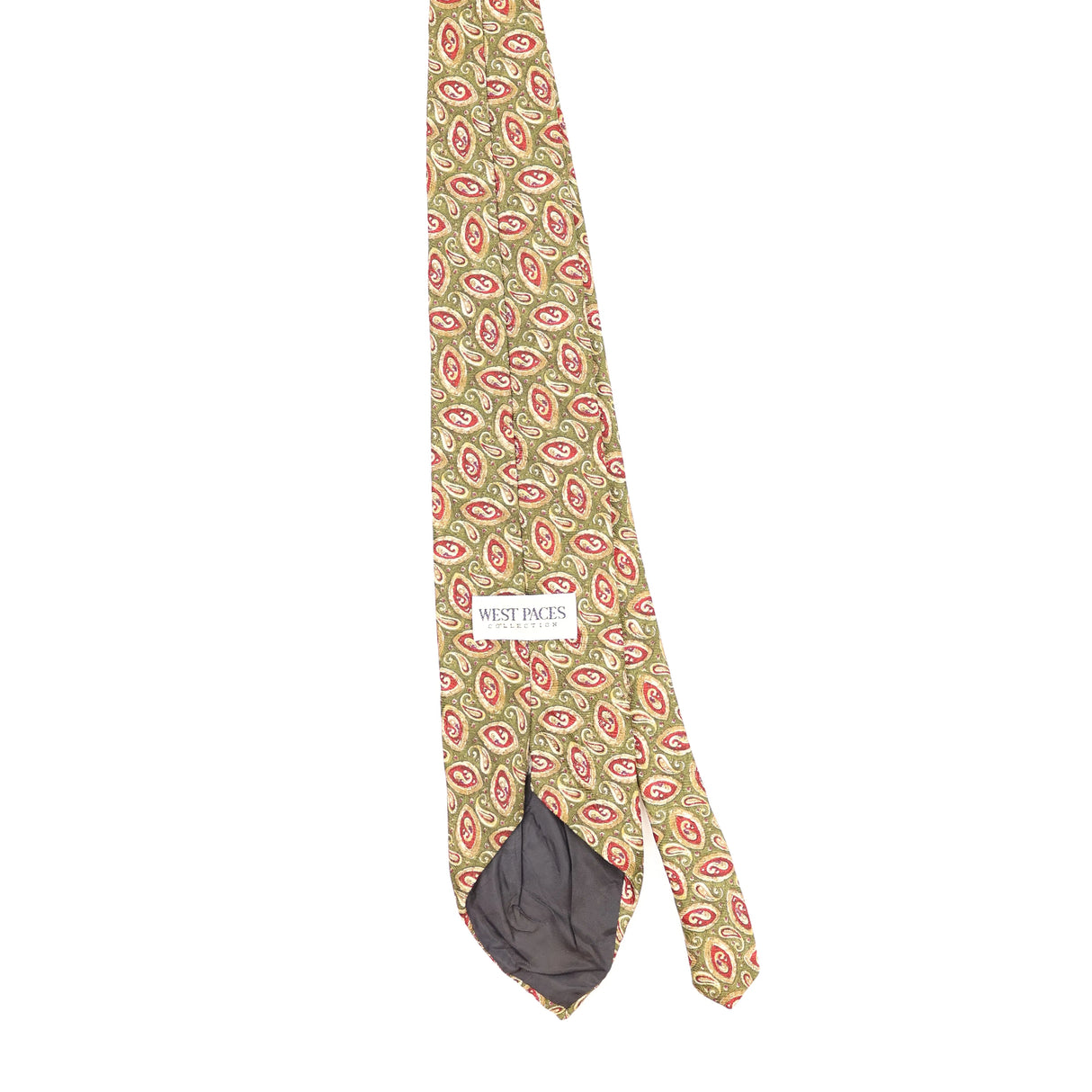 Back Back of Vintage Paisley Patterned Tie