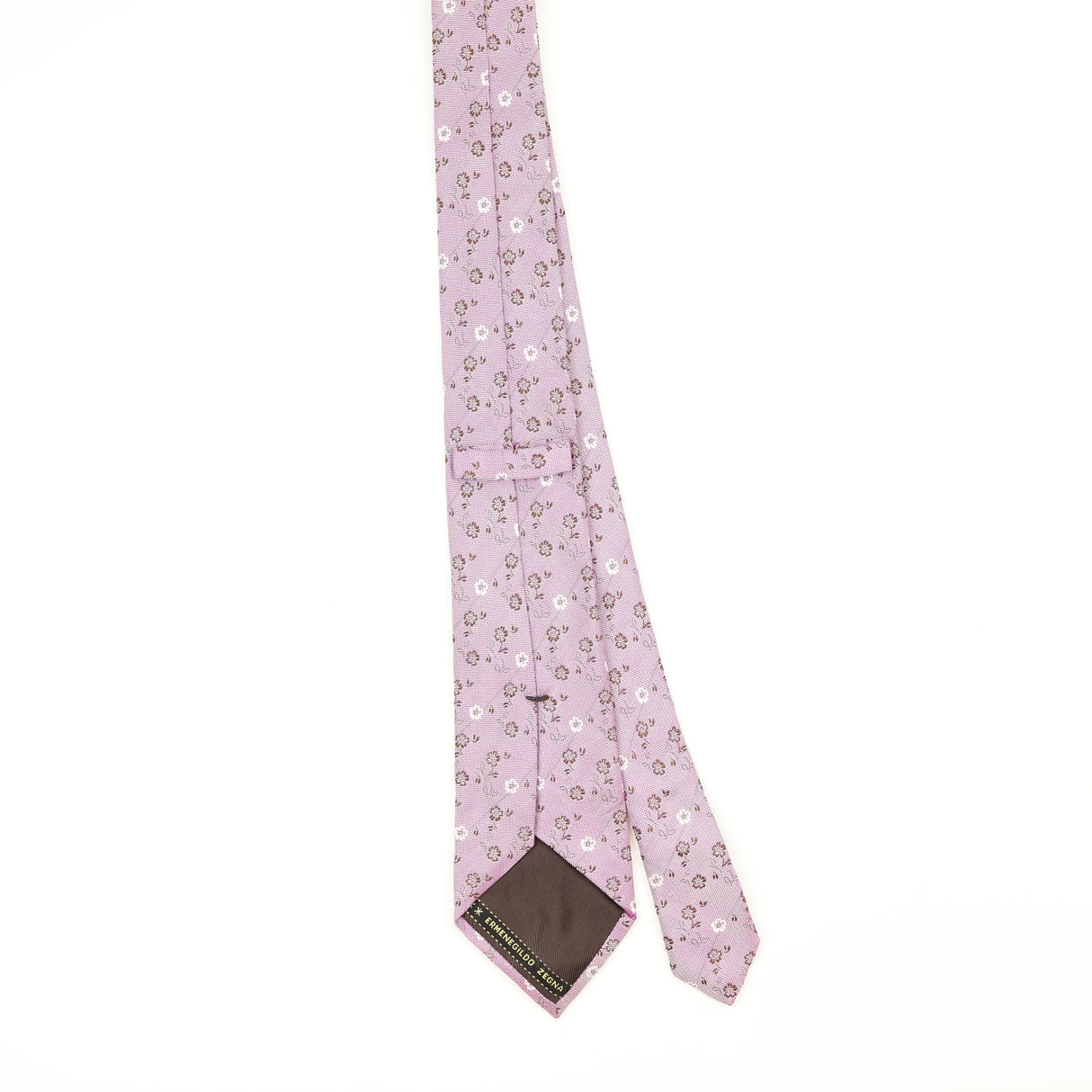 Back Back of Vintage 1990's Ermenegildo Zegna Floral Patterned Tie
