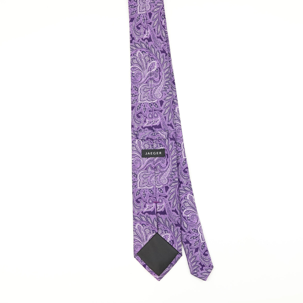 Back of Vintage Jaeger Paisley Patterned Tie