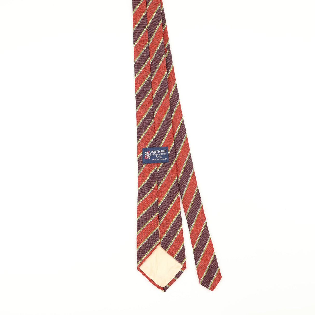 Back of Vintage 1980's Austin Reed Striped Patterned Tie