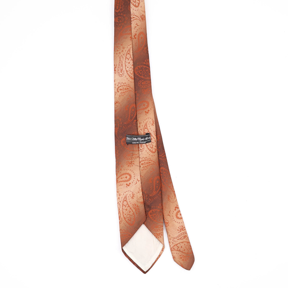 Back Back of Vintage 1980's Sears Paisley Patterned Tie
