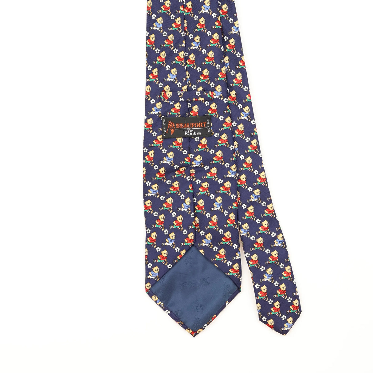 Back Detail of Vintage 1990's Tie Rack Beaufort Geometric Patterned Tie